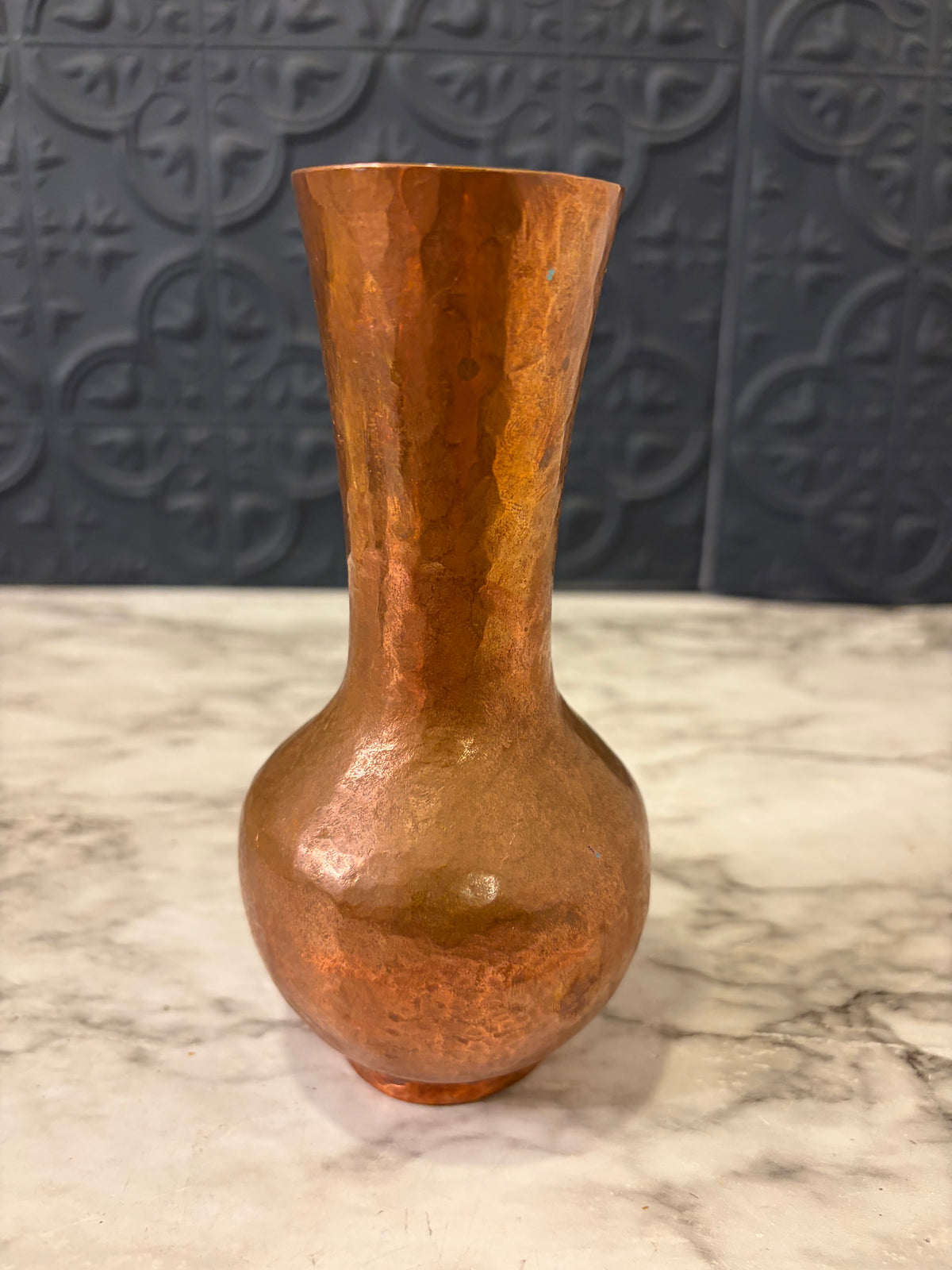 Hammered Copper Bud Vase 6"