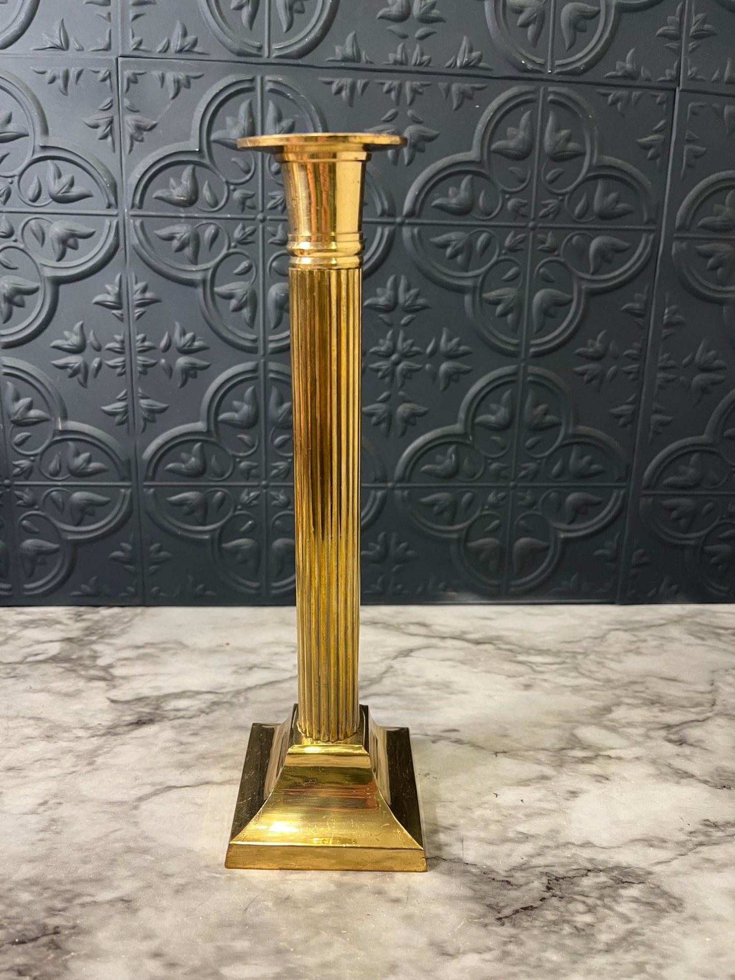 Brass Column Candle Holder