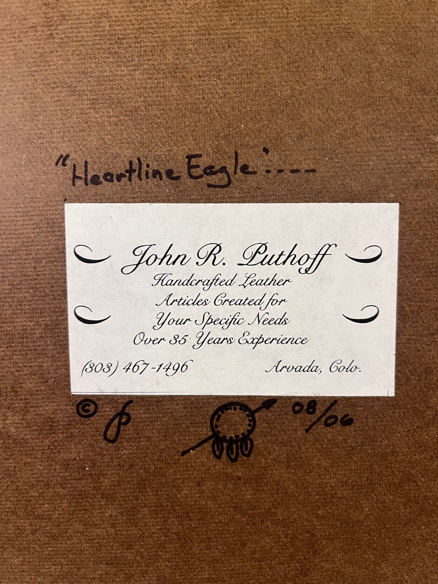 Eagle leather artwork