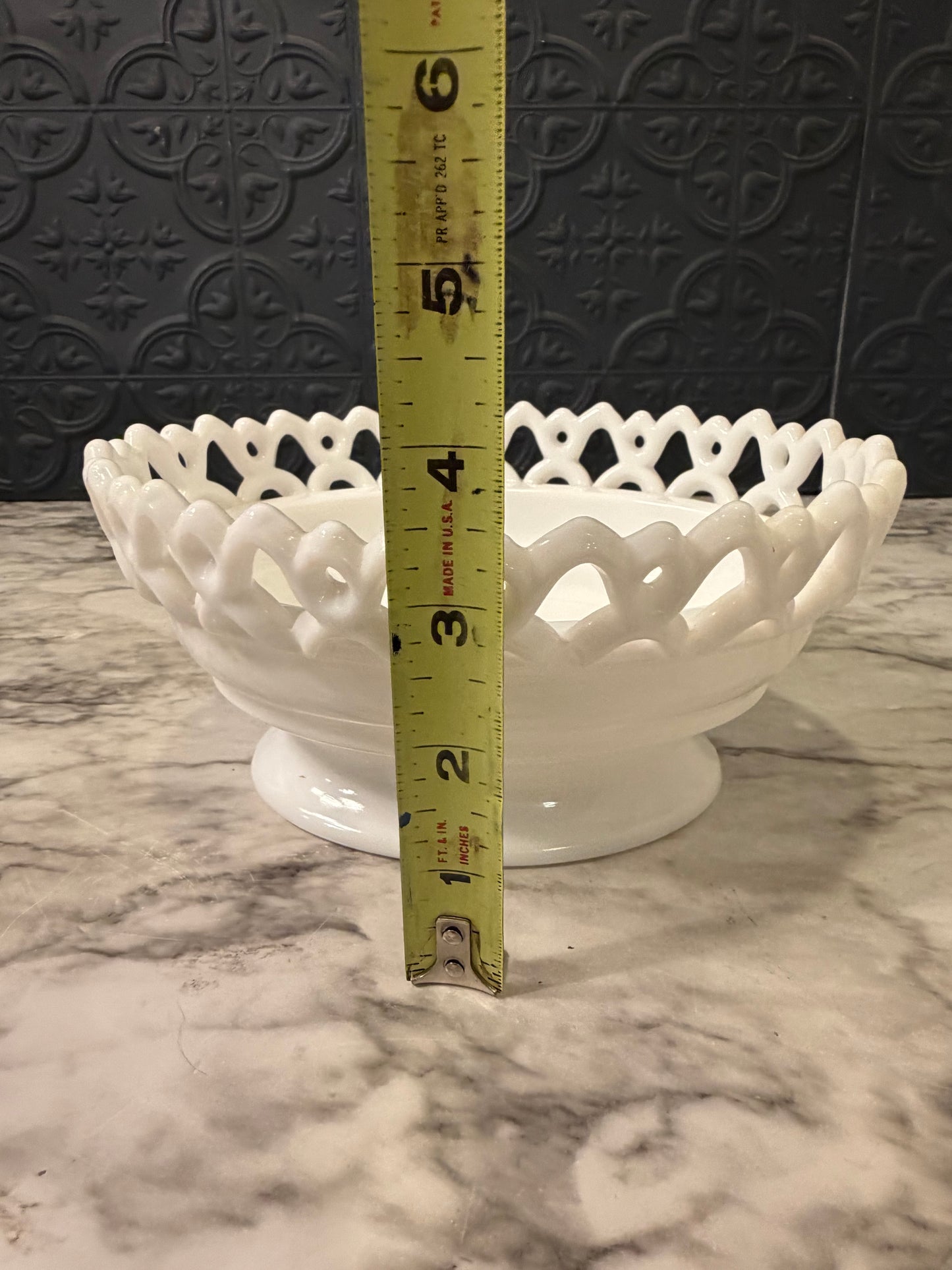 Milk Glass Westmoreland Doric Lace Bowl