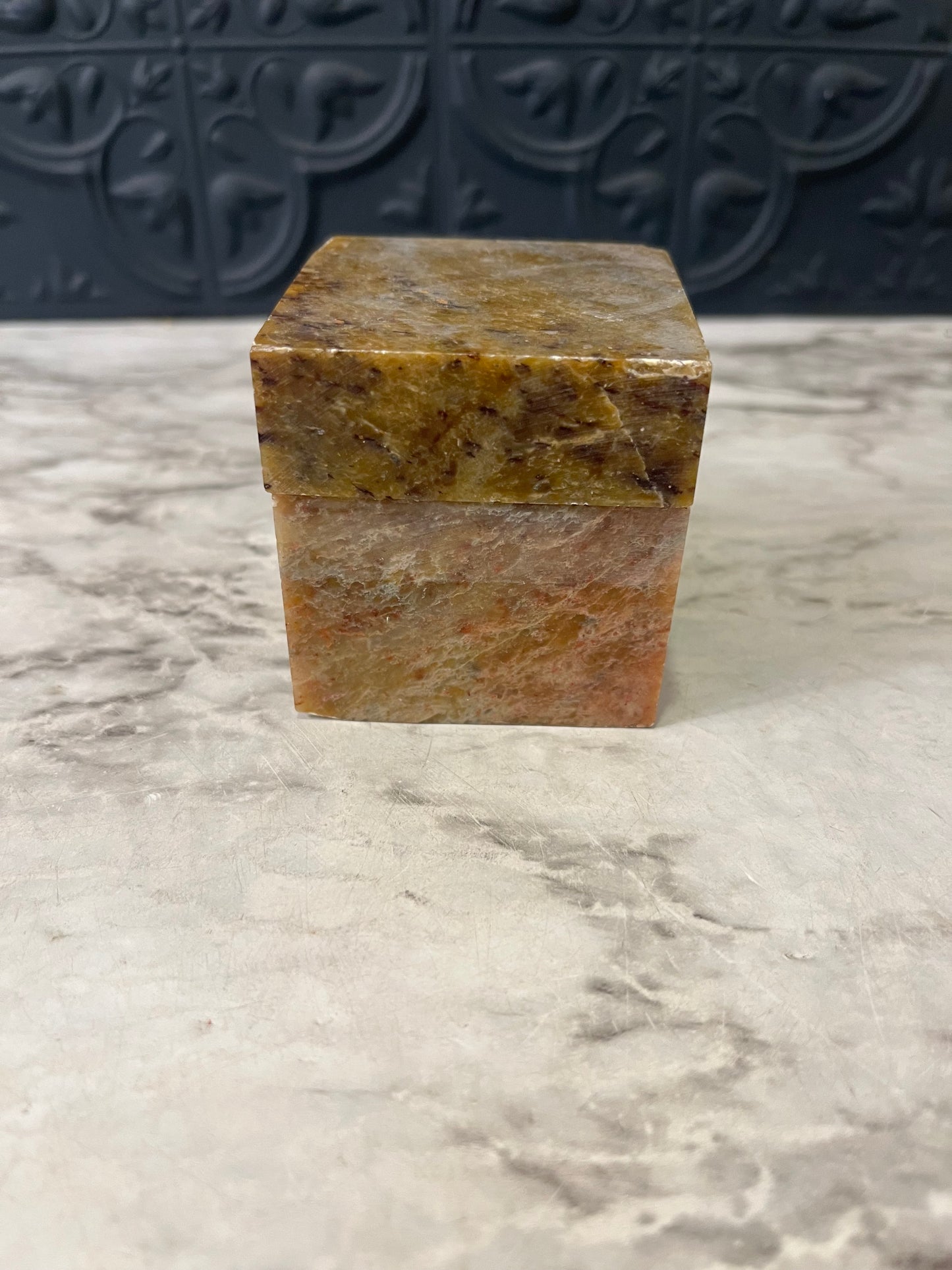 Stone Cube Trinket Box