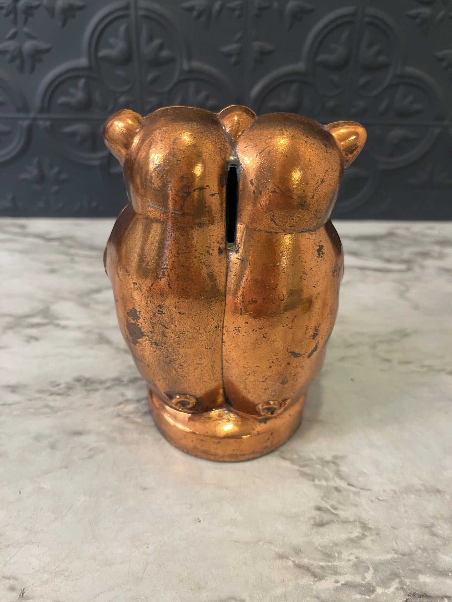 Copper Finish Pig Family Bank