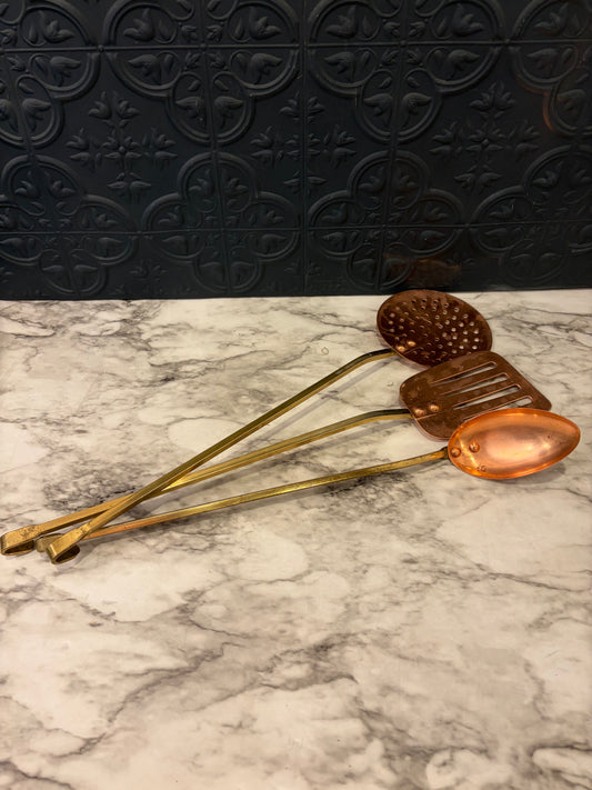 Set of 3 Copper Utensils