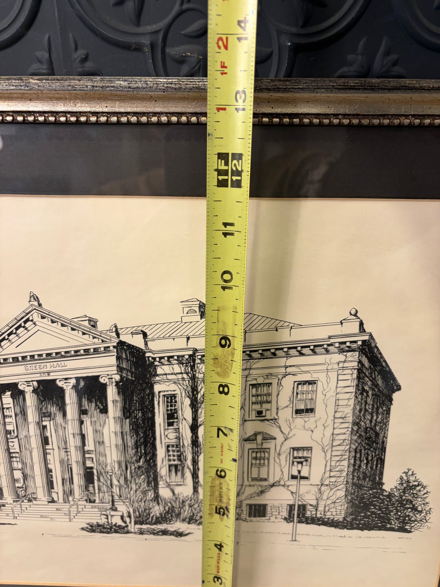 Green Hall Print Framed
