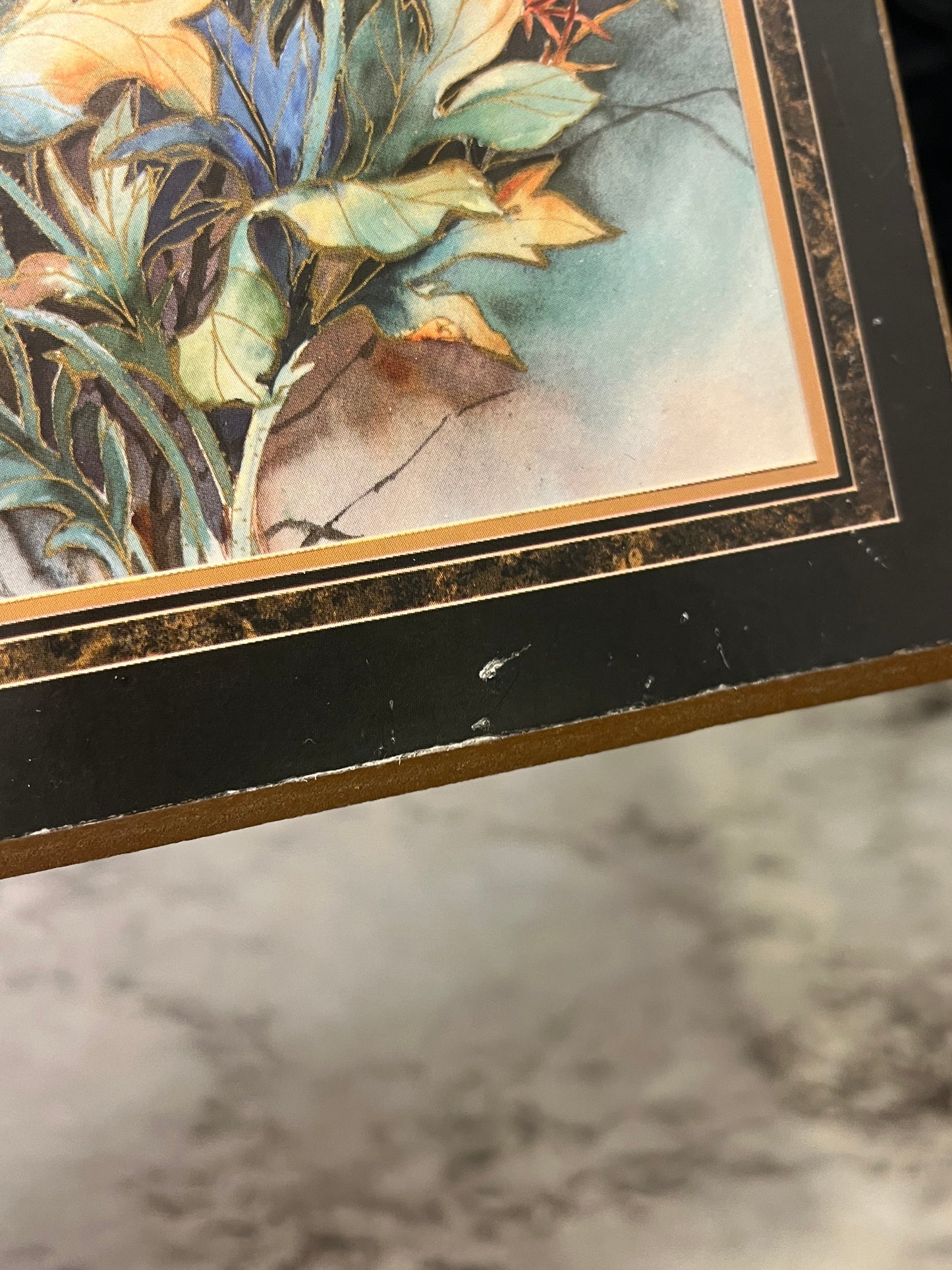 Floral Print Poppies on Board