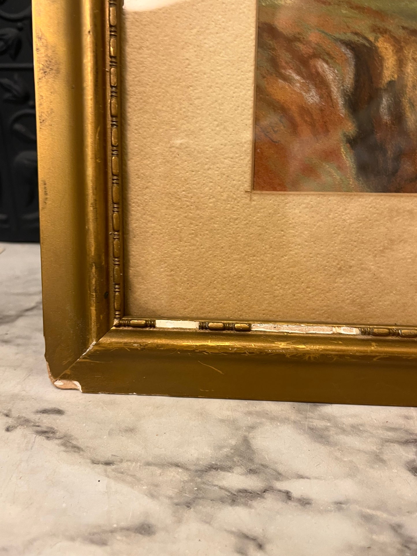 Antique Cornish Coast Pastel