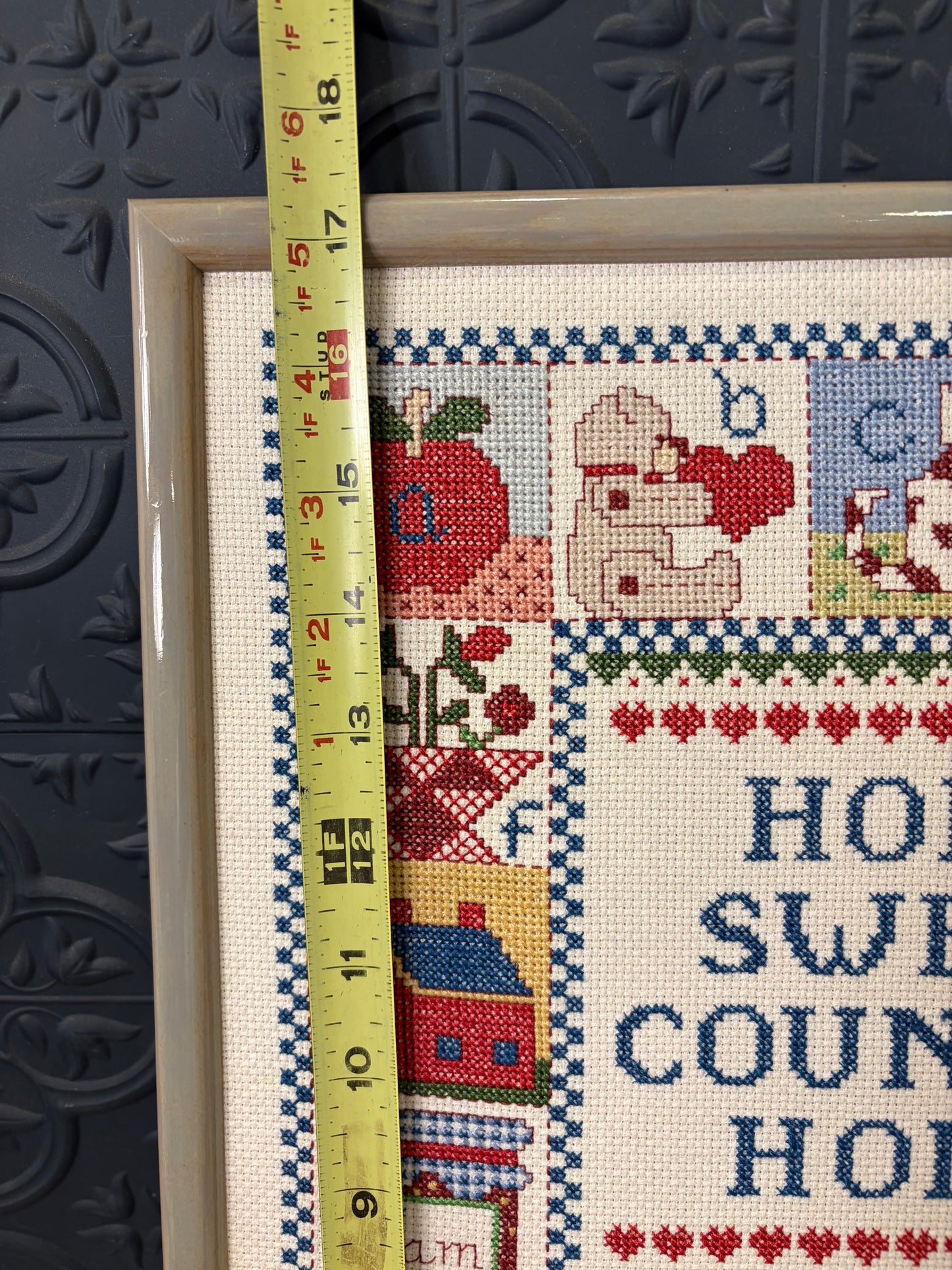 Home Sweet Country Home Cross Stitch Framed