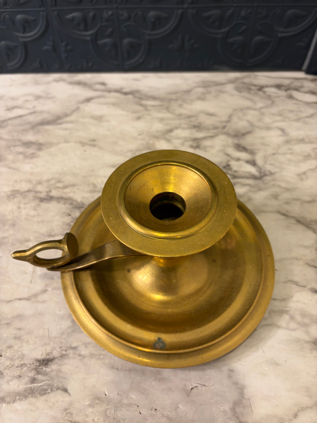 7"W Brass Chamberstick