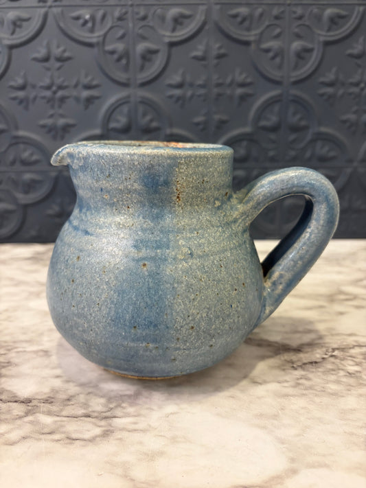 Small Studio Pottery Blue Pitcher