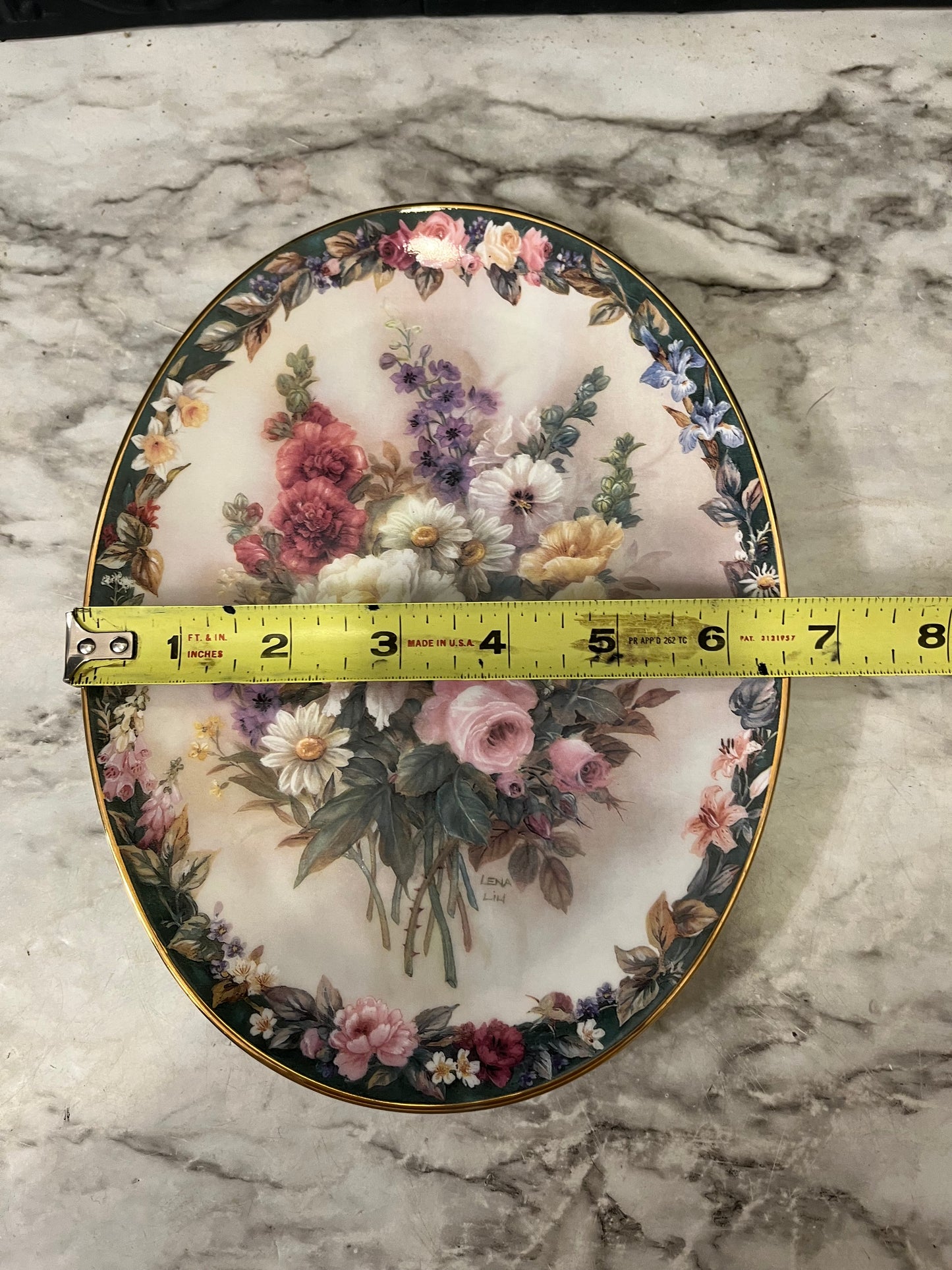Lena Lui Floral Oval Porcelain Plate