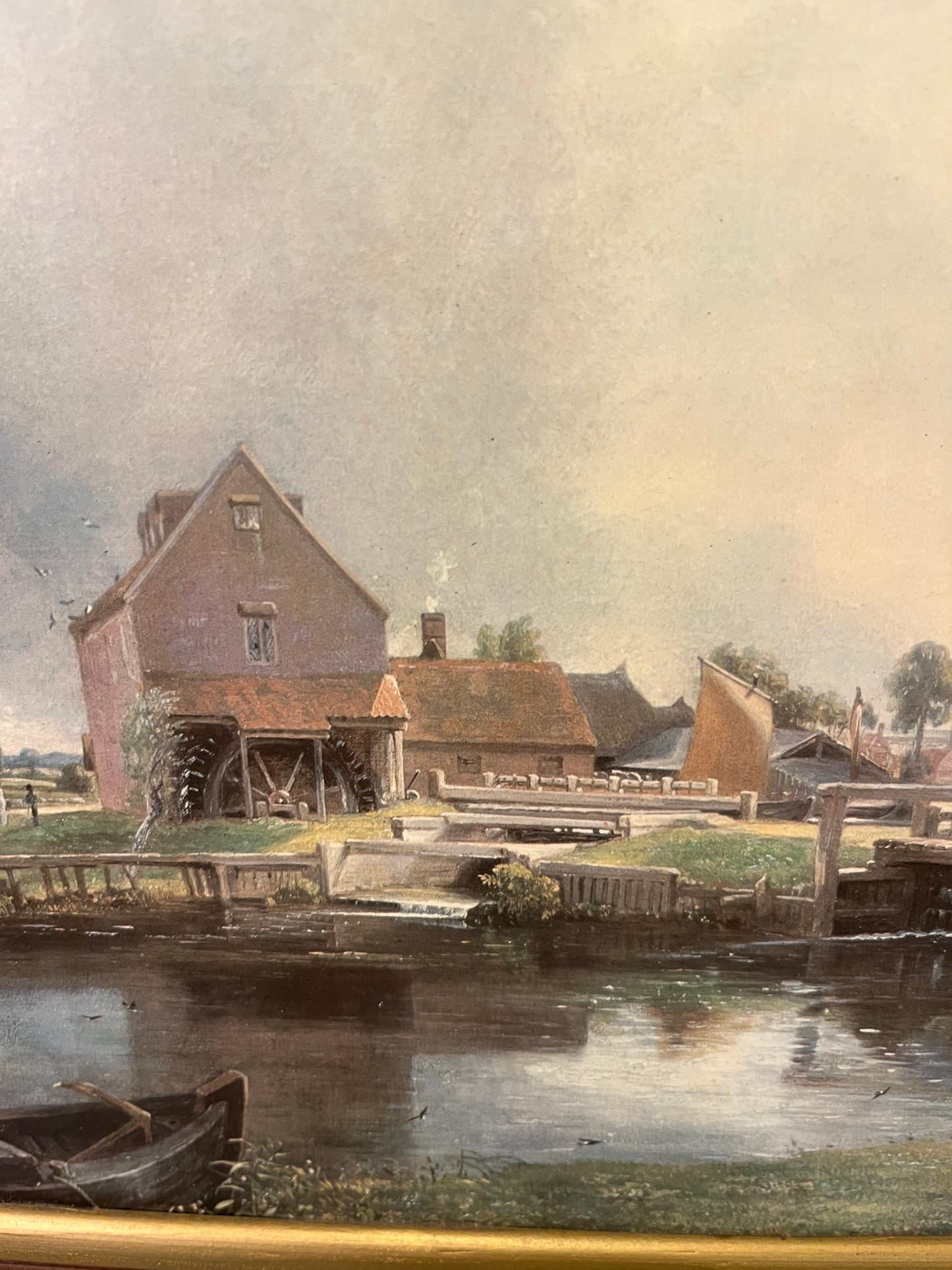 Dedham Lock and Mill by John Constable Framed