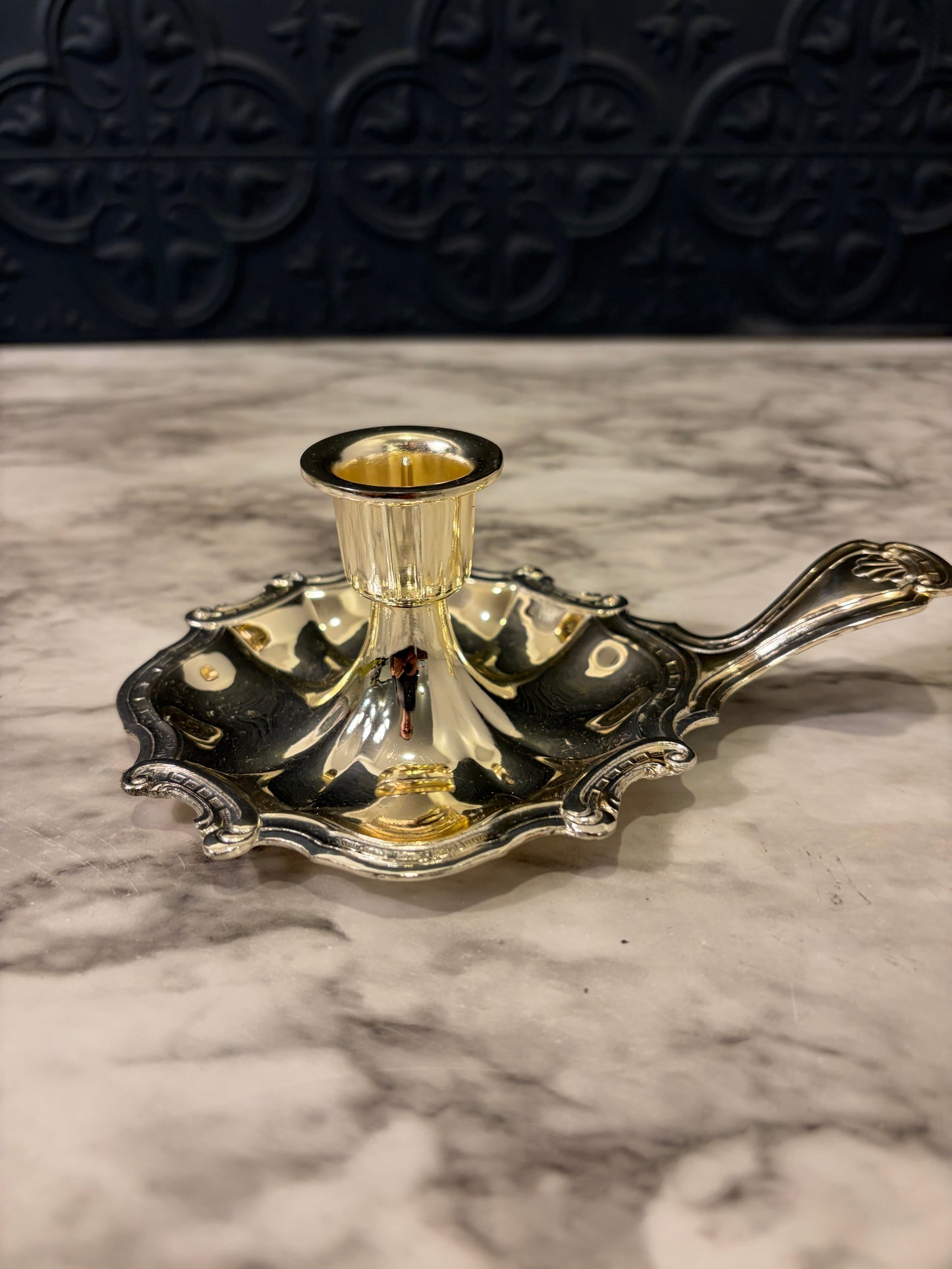 Silverplate Tarnish Resistant Chamberstick Holder