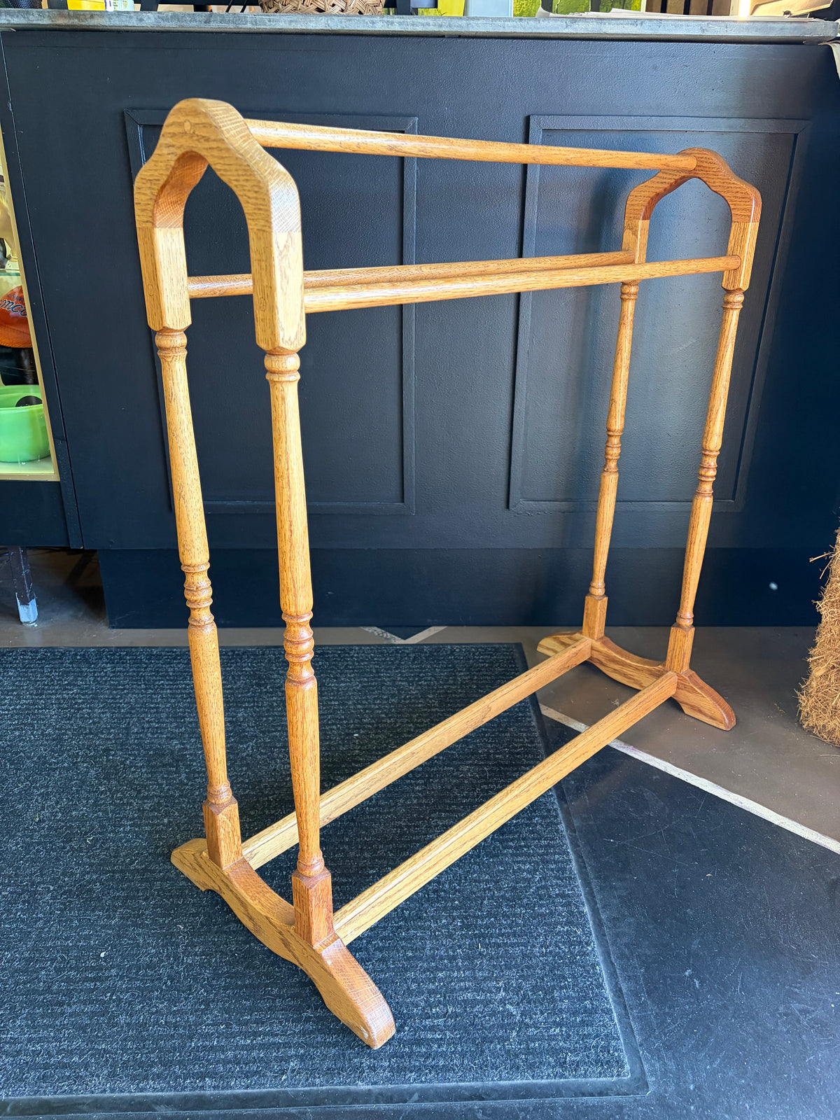 Vintage Oak Quilt Rack