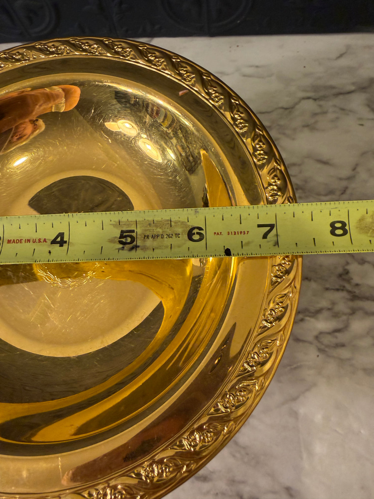 Shiny Brass Pedestal Bowl 5" Tall