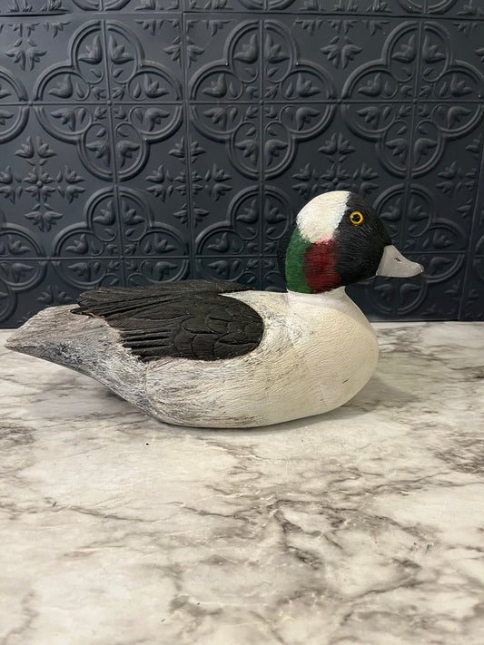 Wood Carved Bufflehead Duck