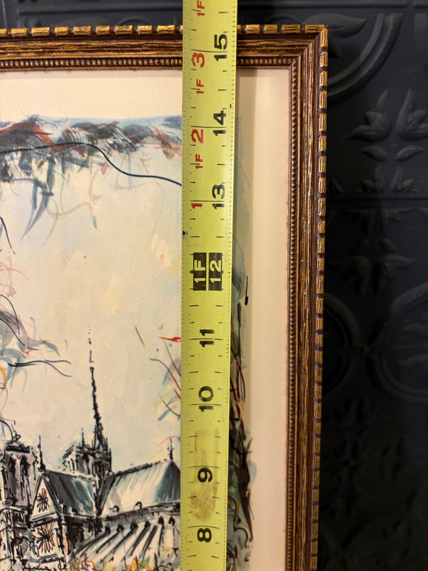 Vintage Print  by C Ducollet  of Notre Dame