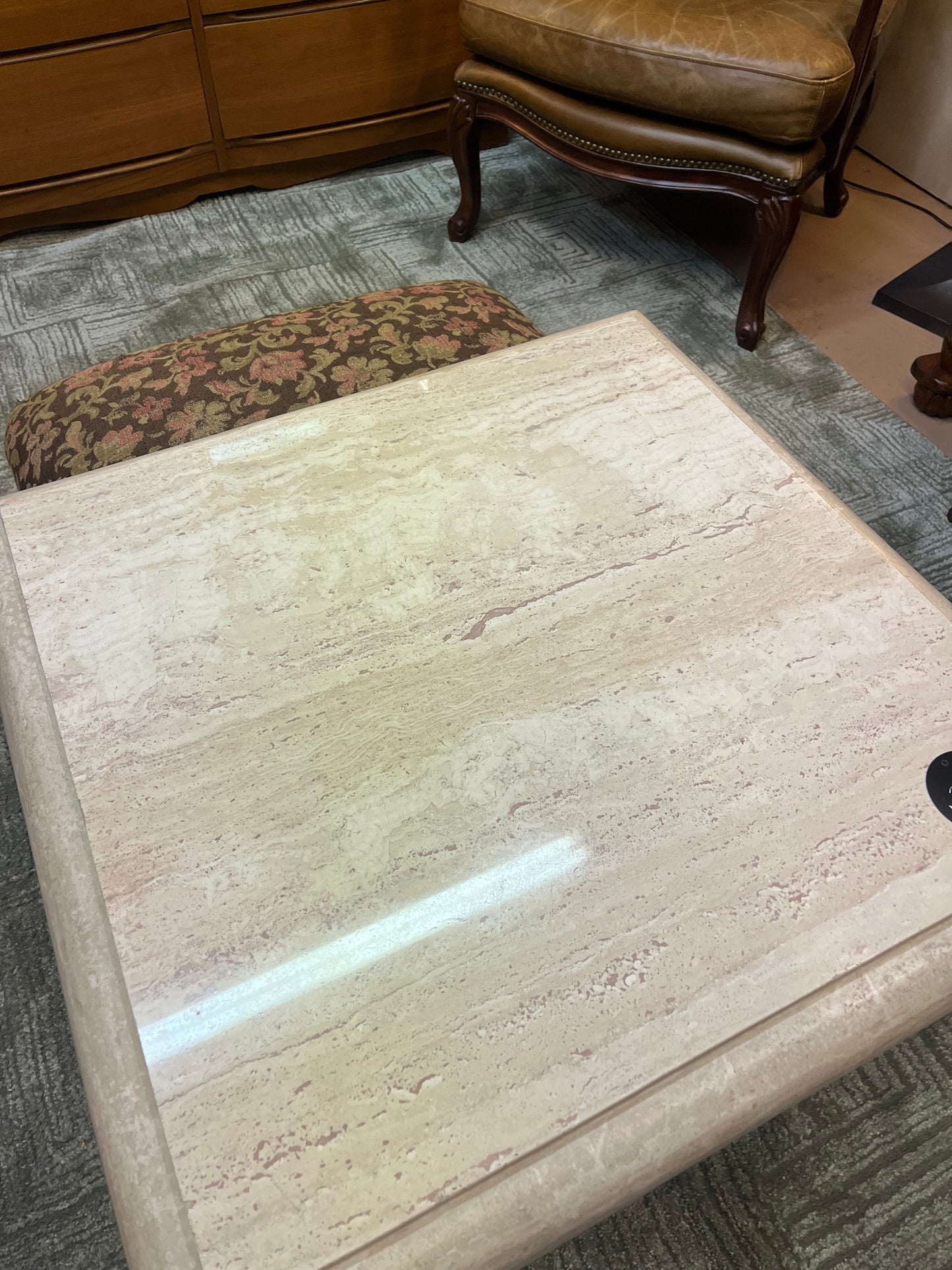 Travertine Square Coffee Table