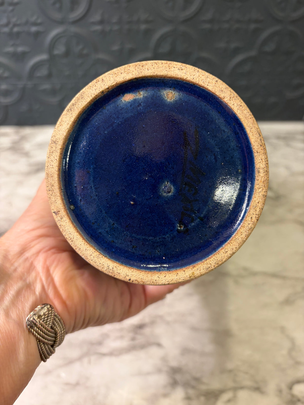 Mexican Art on Sandstone Vase