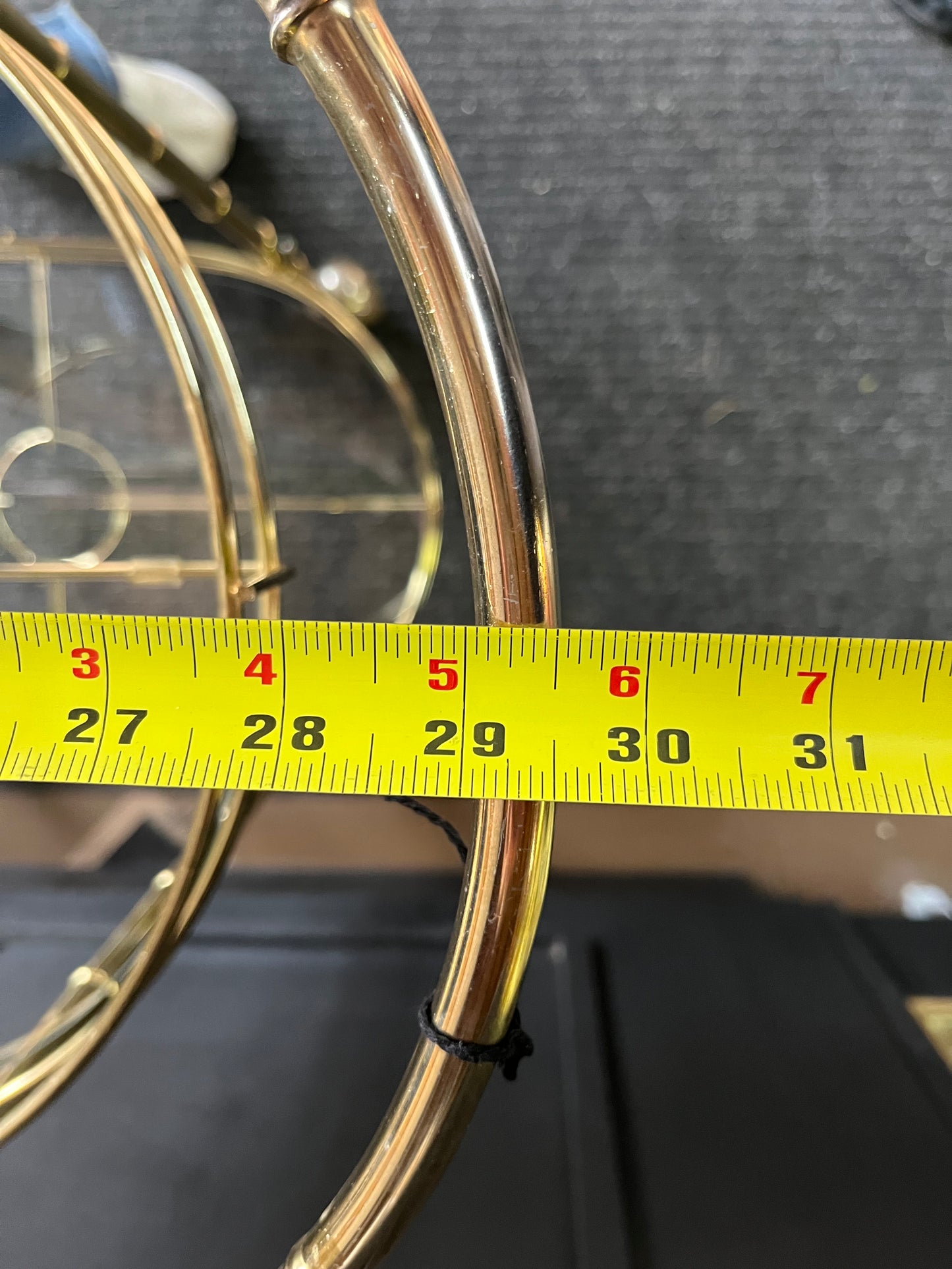 Oval Glass and Brass Bar Cart