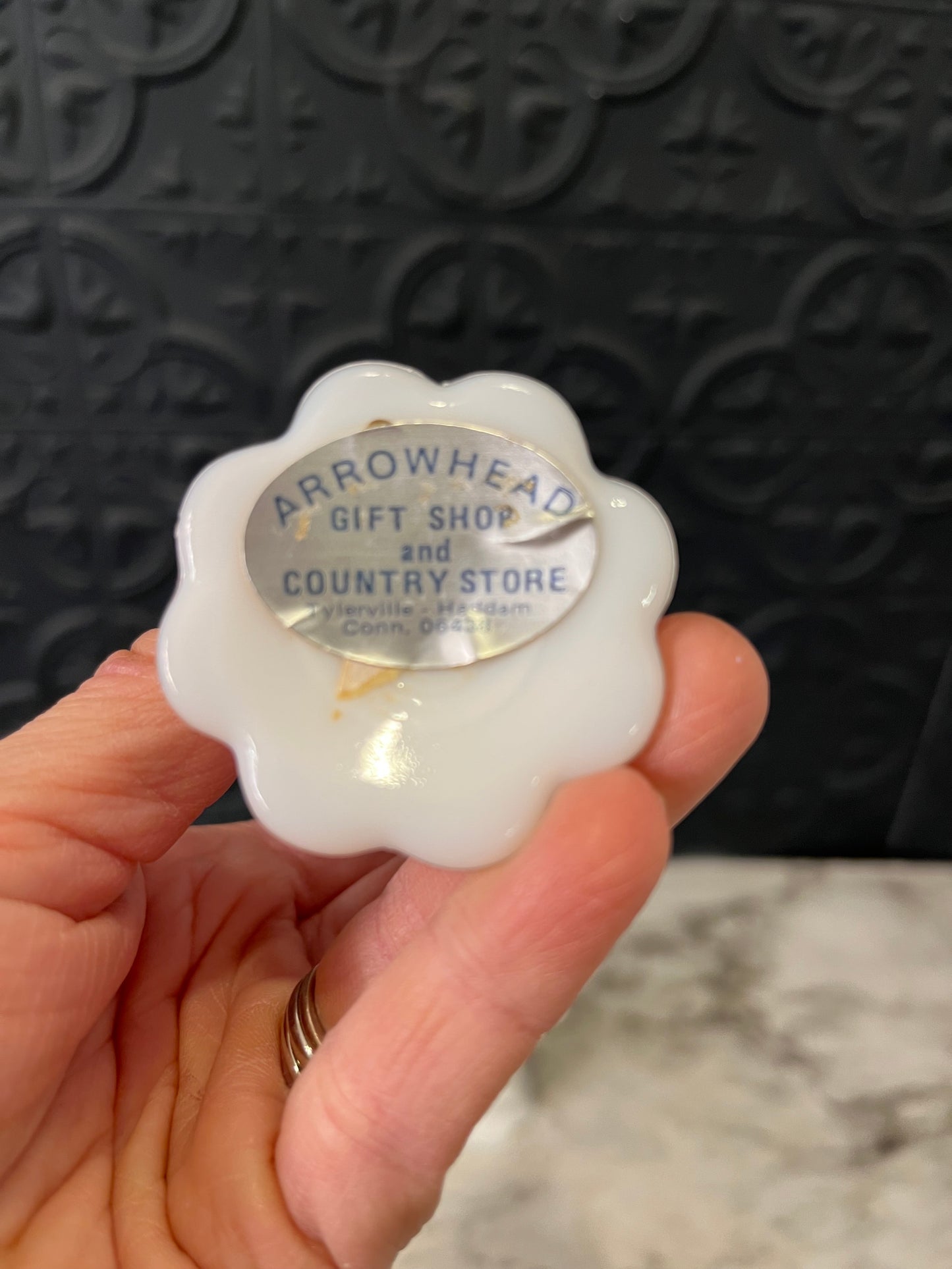 Fenton Cabbage Milk Glass Salt and Pepper Shakers