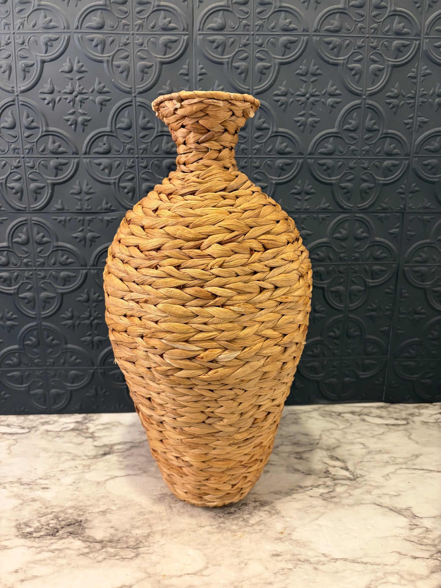 Tall Seagrass Woven Vase