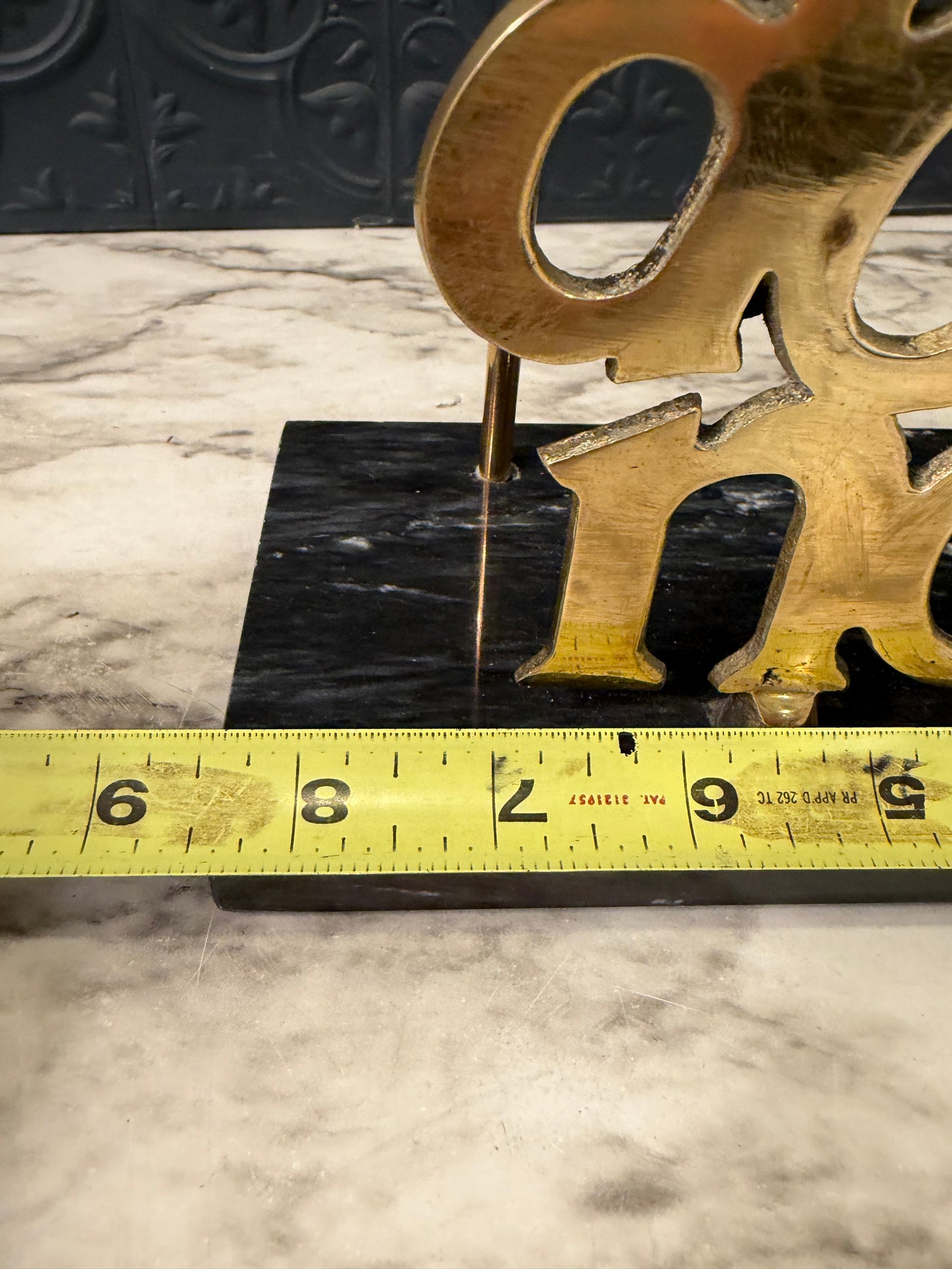 Do it Now Brass Letter Holder on Marble Base