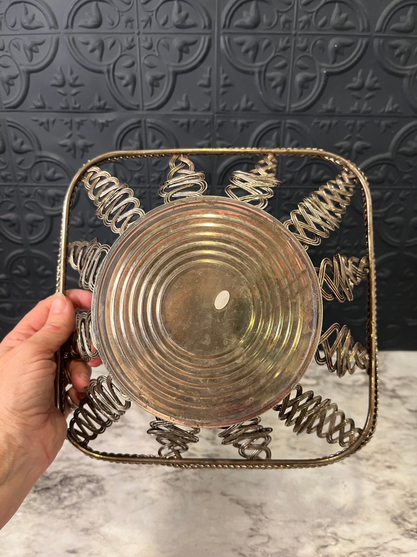 Vintage Silver Plated Wire Bread Basket