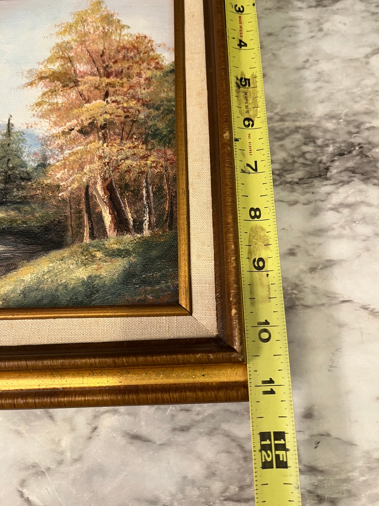 Triple Peak Landscape Painting Framed