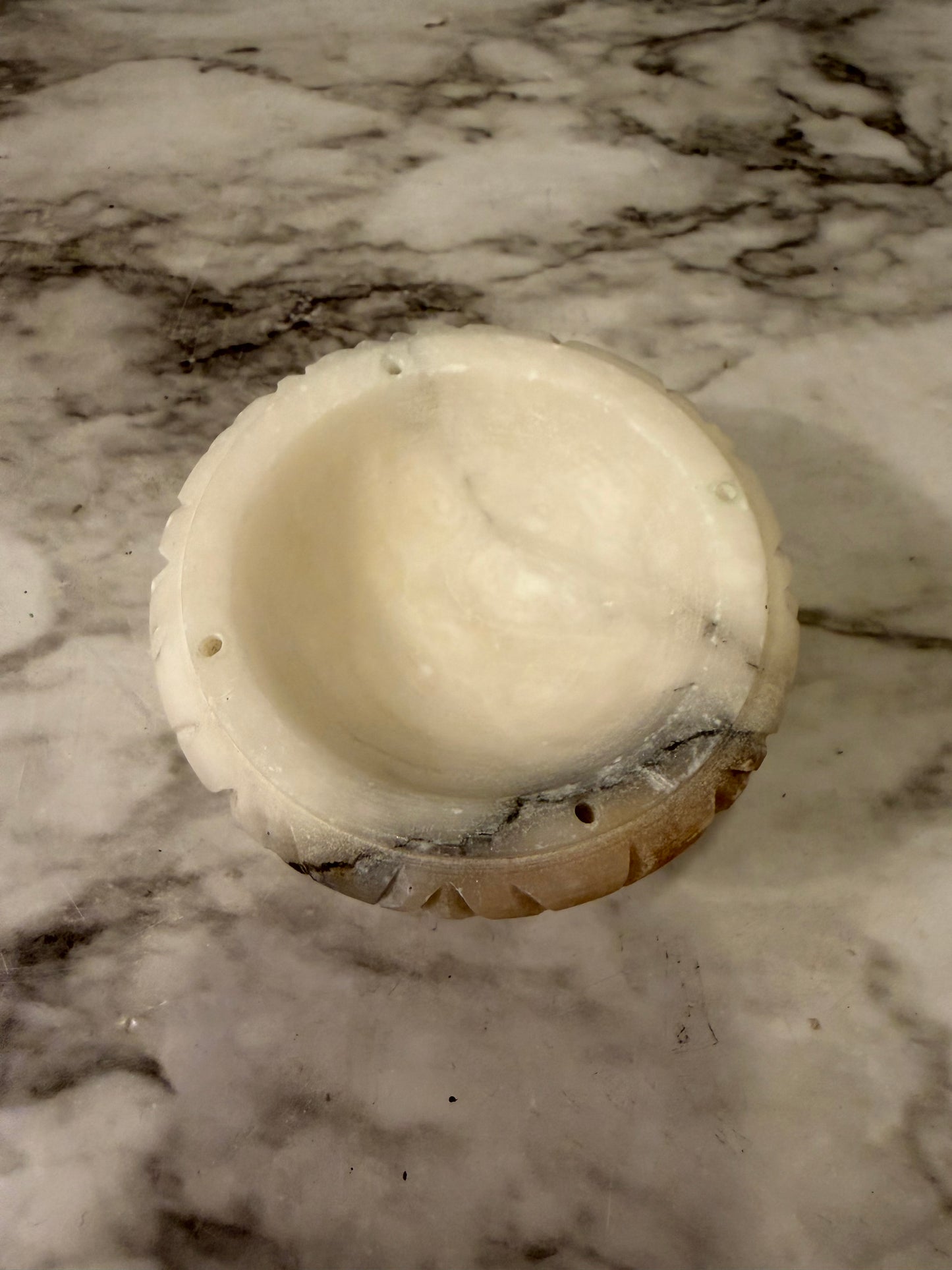 Small Alabaster Pedestal Bowl