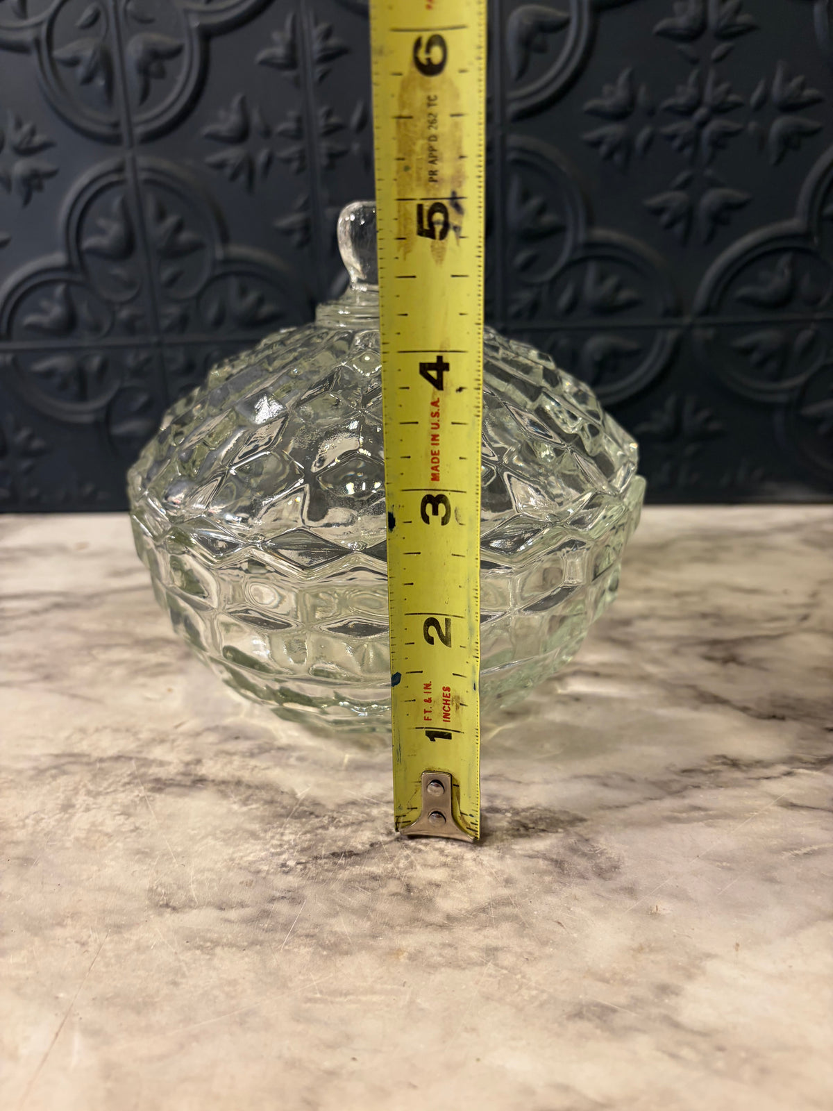 Indiana Glass Cubist Whitehall Candy Dish