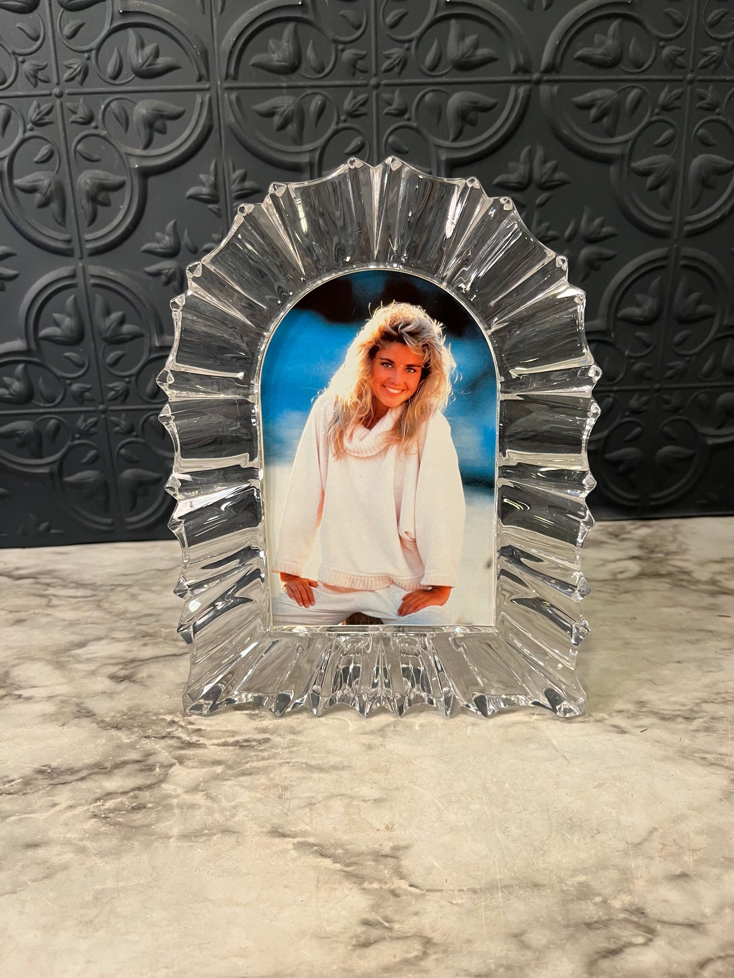 Crystal arch picture frame