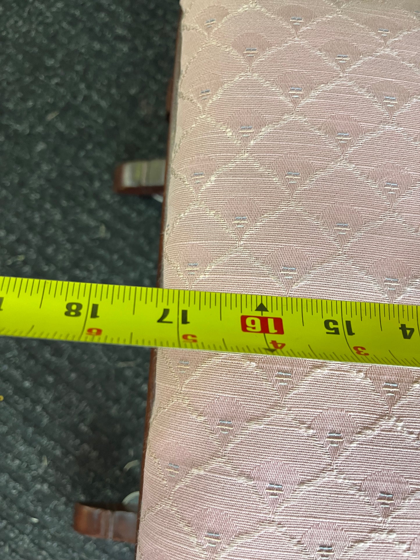 Pink Fabric Foot Stool