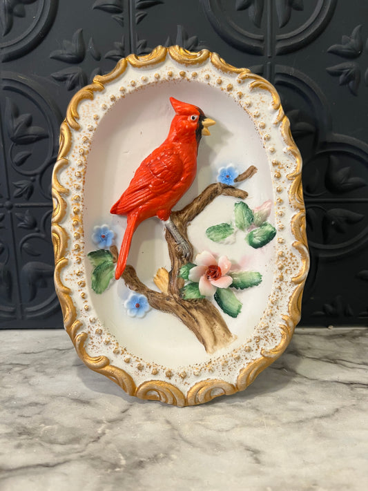 Homco Cardinal Wall Plaque
