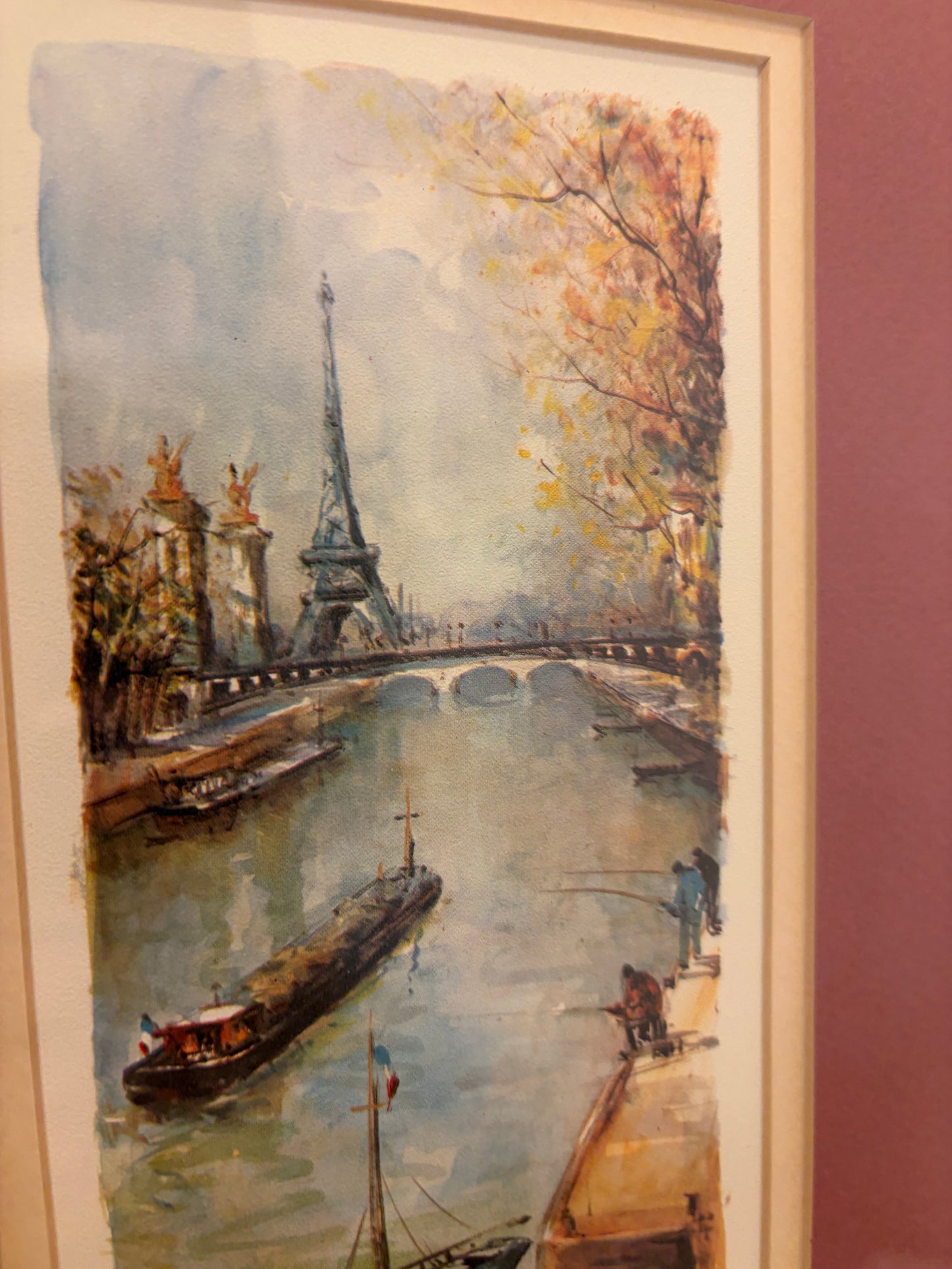Paris - La Tour Eiffel et la Siene Framed Print