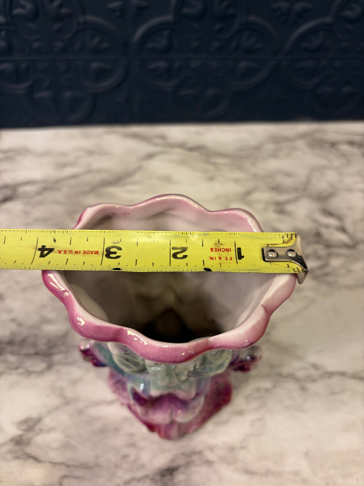 Brazilian Multi Color Lusterware Vase