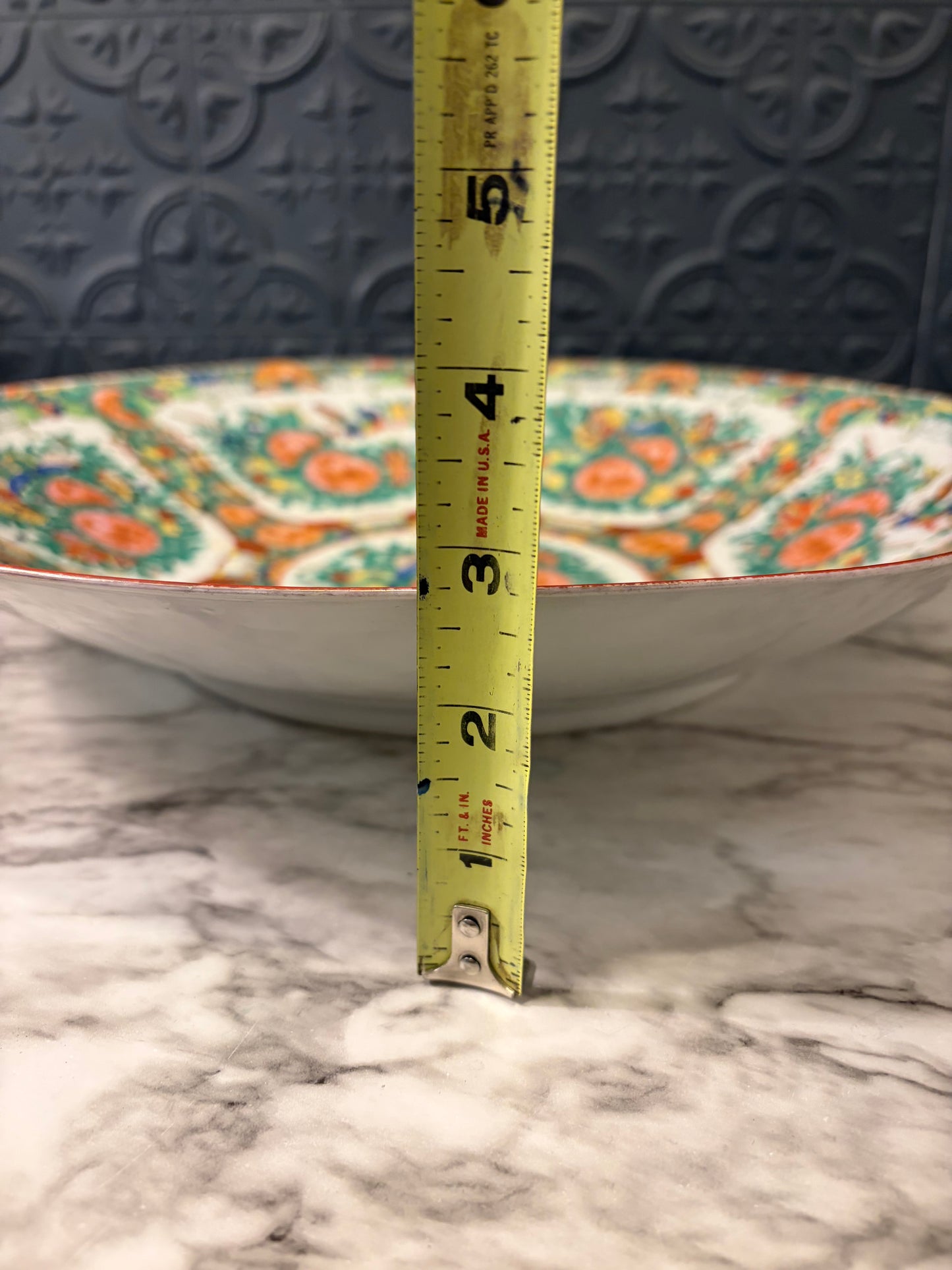 Large Chinese Bowl with Medallion Pattern