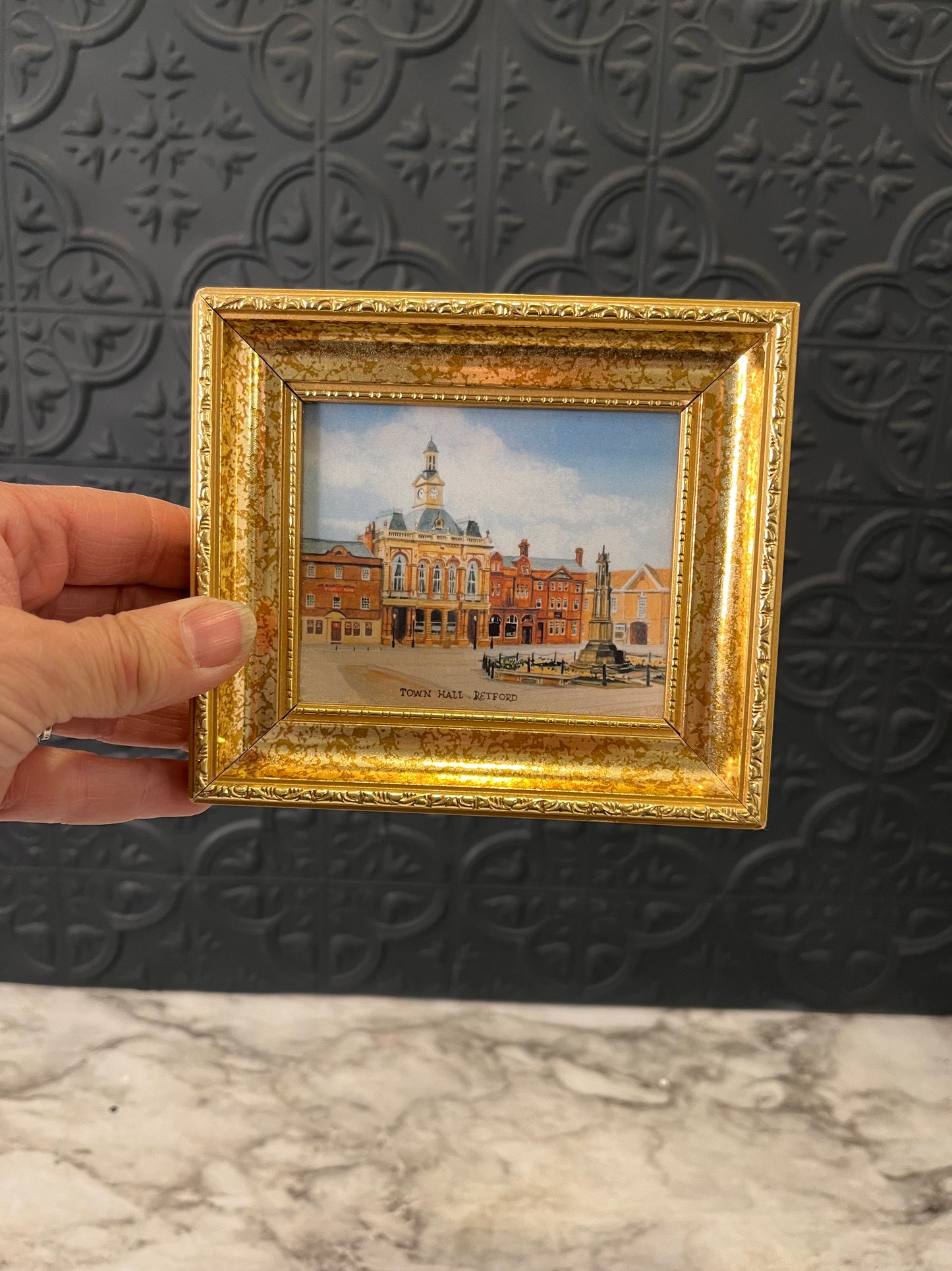 Mini Town Hall print framed