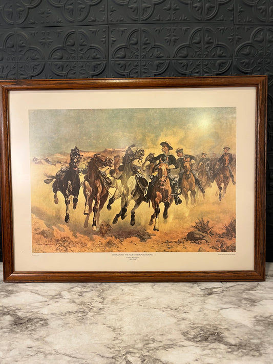 Frederic Remington Western Art Print Framed