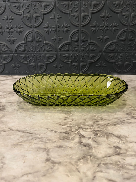 Indiana Glass Green Glass Dish