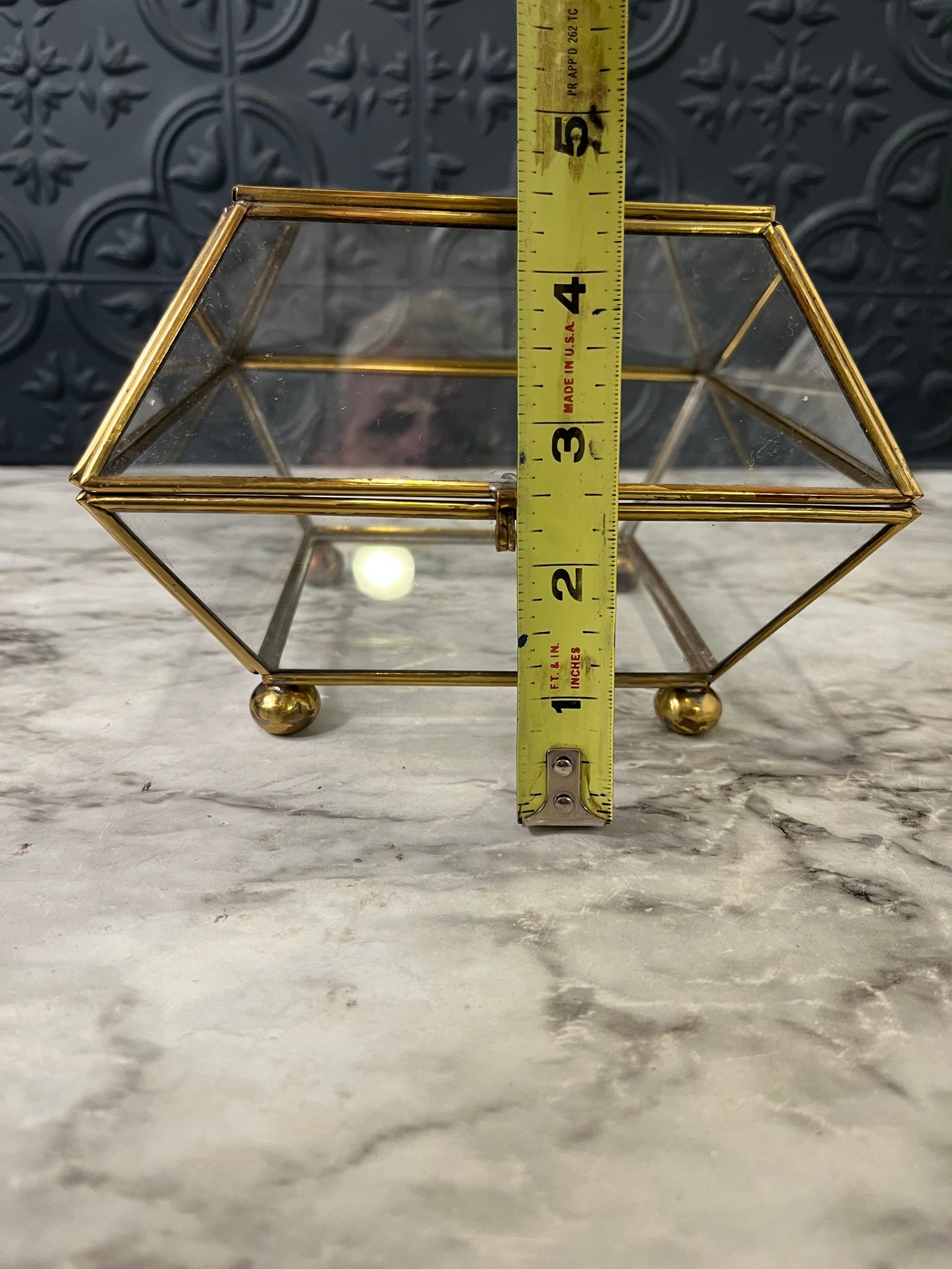 Brass and Glass Curio Display Box