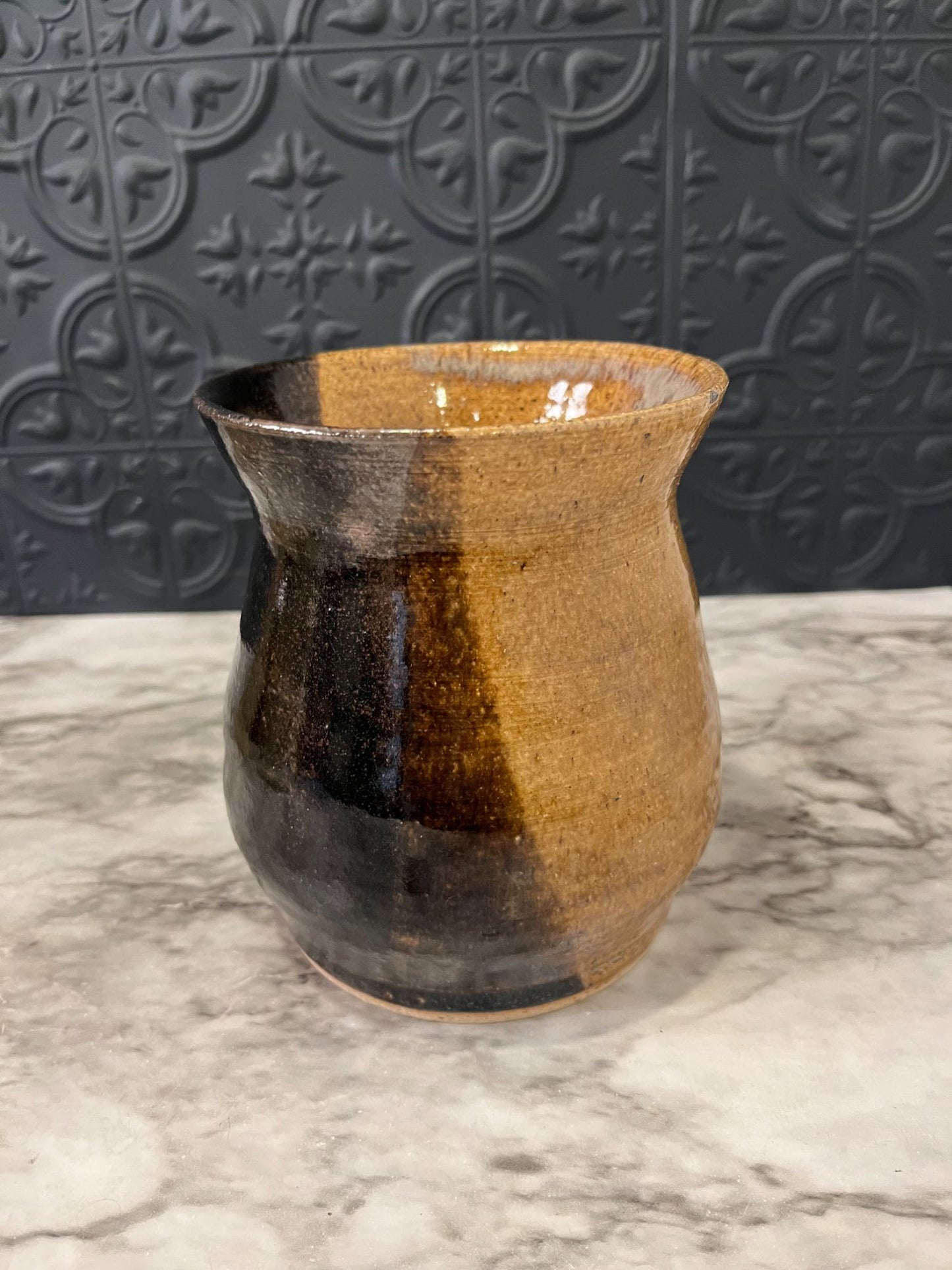 Brown Glazed Pottery Vase 2  Toned