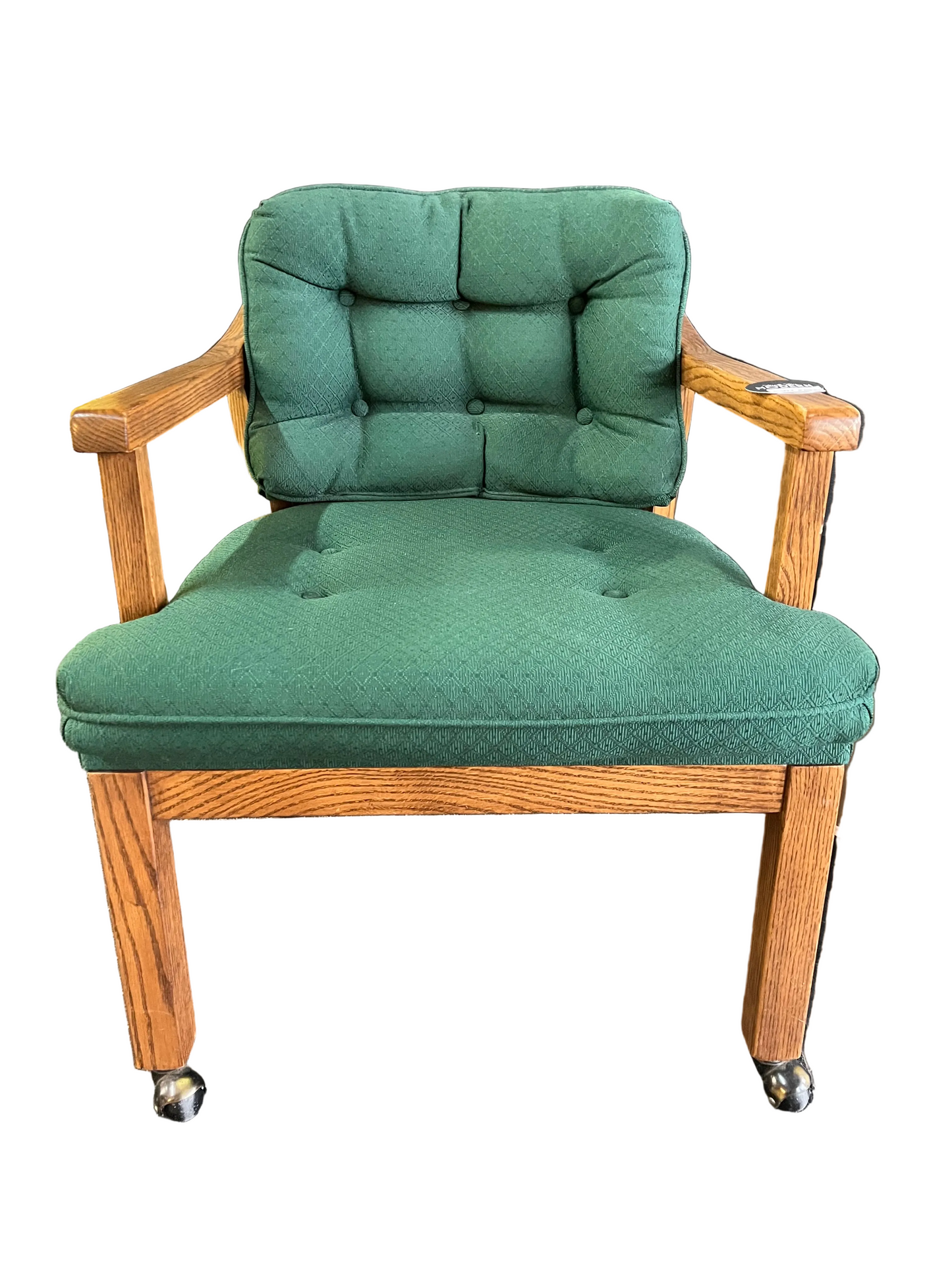 Green Rolling Chair with Cane