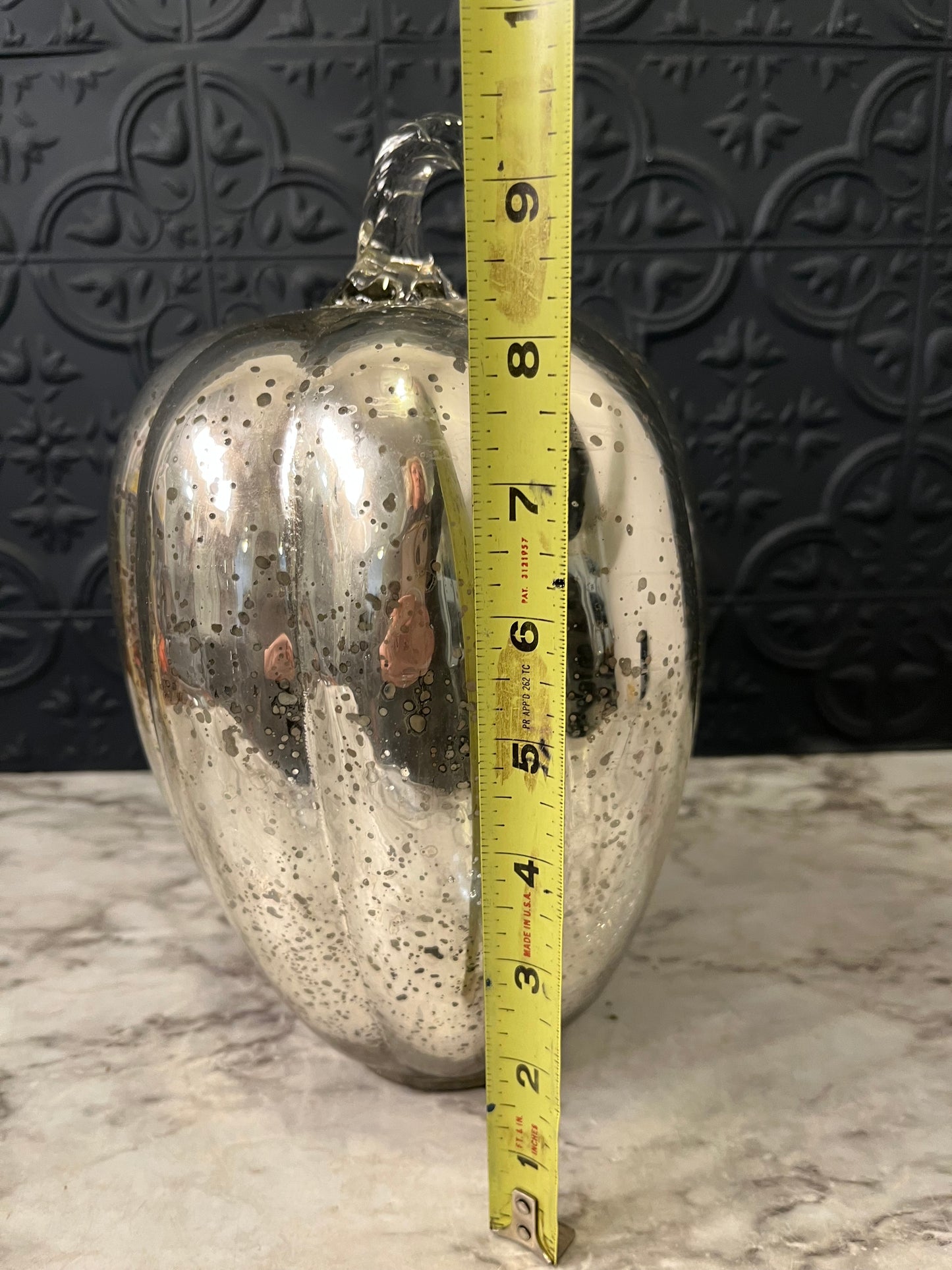 Mercury Glass Tall Pumpkin