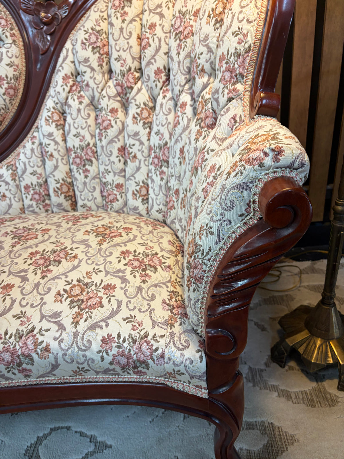 Vintage Kimball Floral Settee
