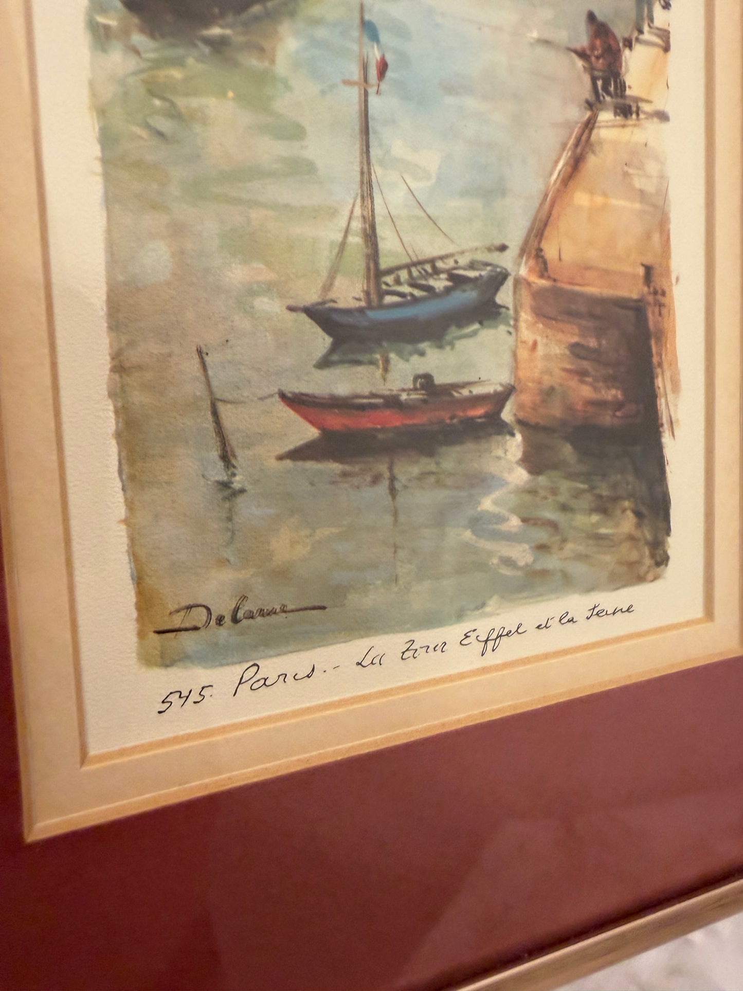 Paris - La Tour Eiffel et la Siene Framed Print