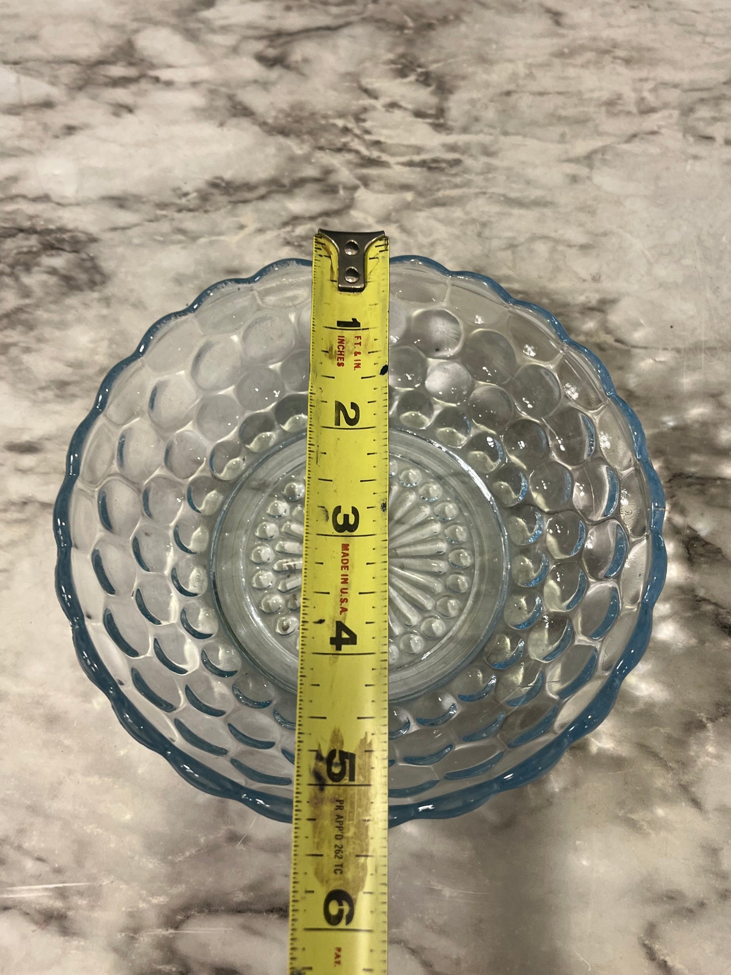 Anchor Hocking Blue Glass Bubble Bowl