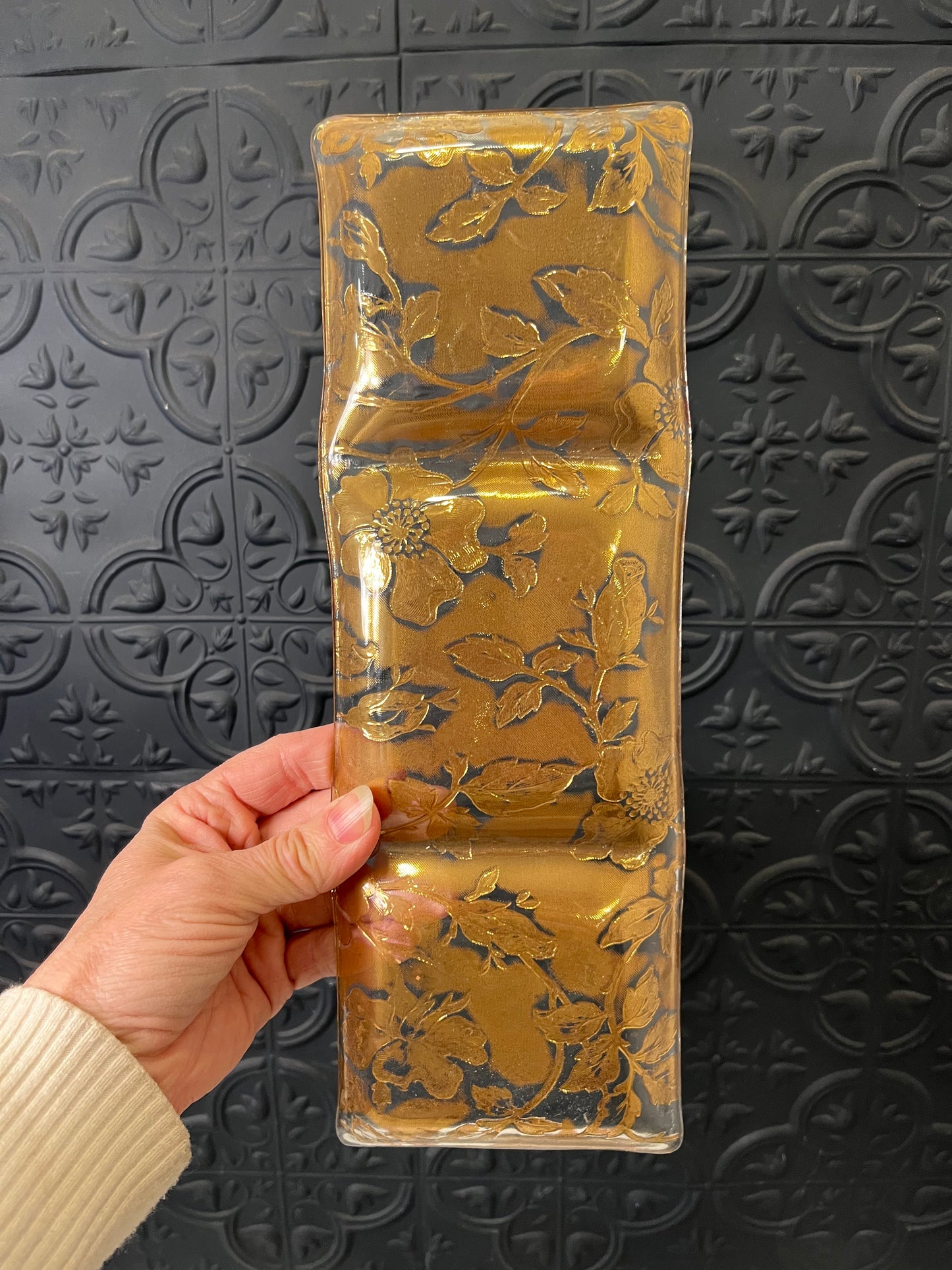 Ricco Verre Rectangle divided Glass Dish