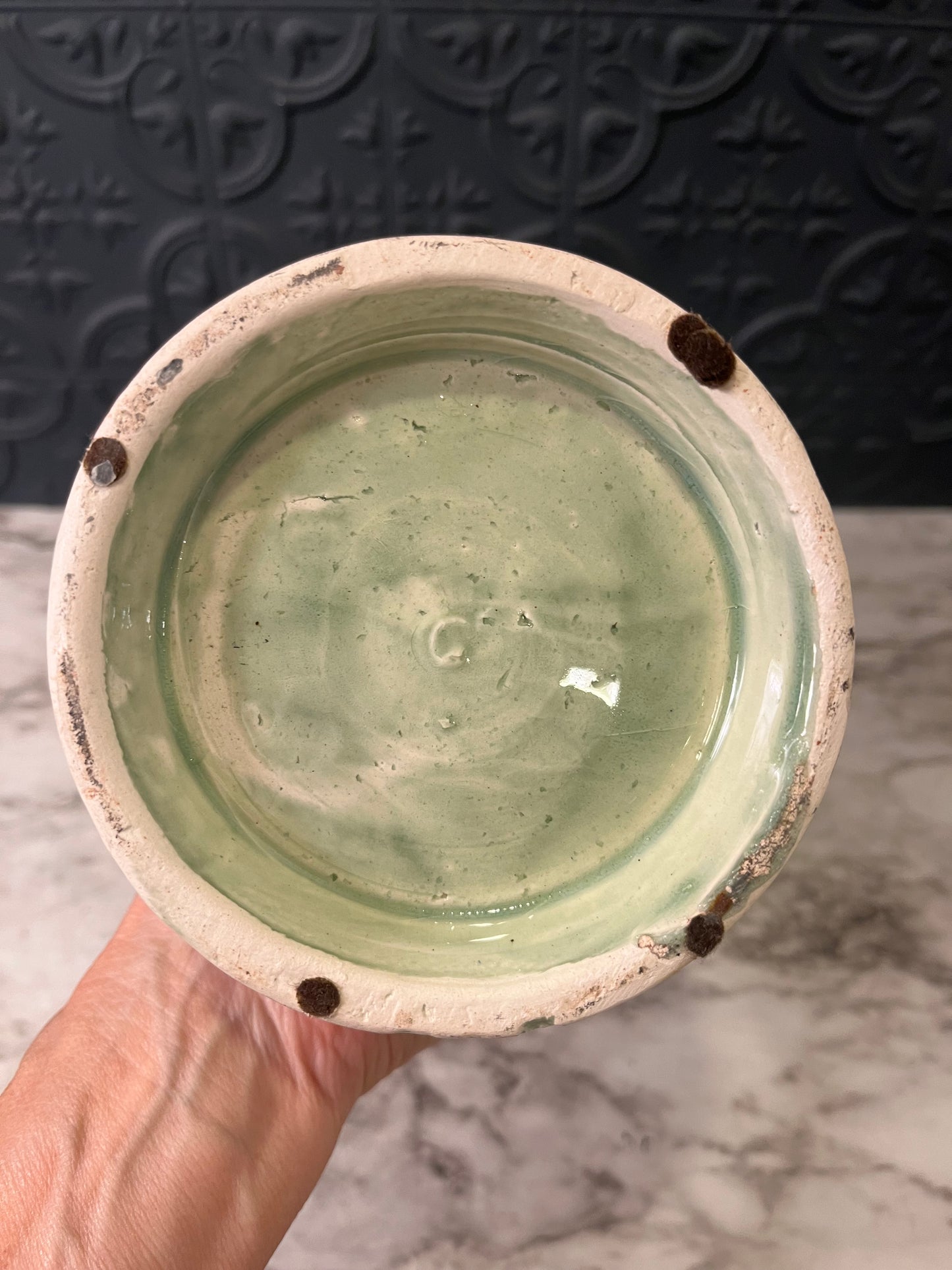 Mexican Pottery Tall Cylinder Vase