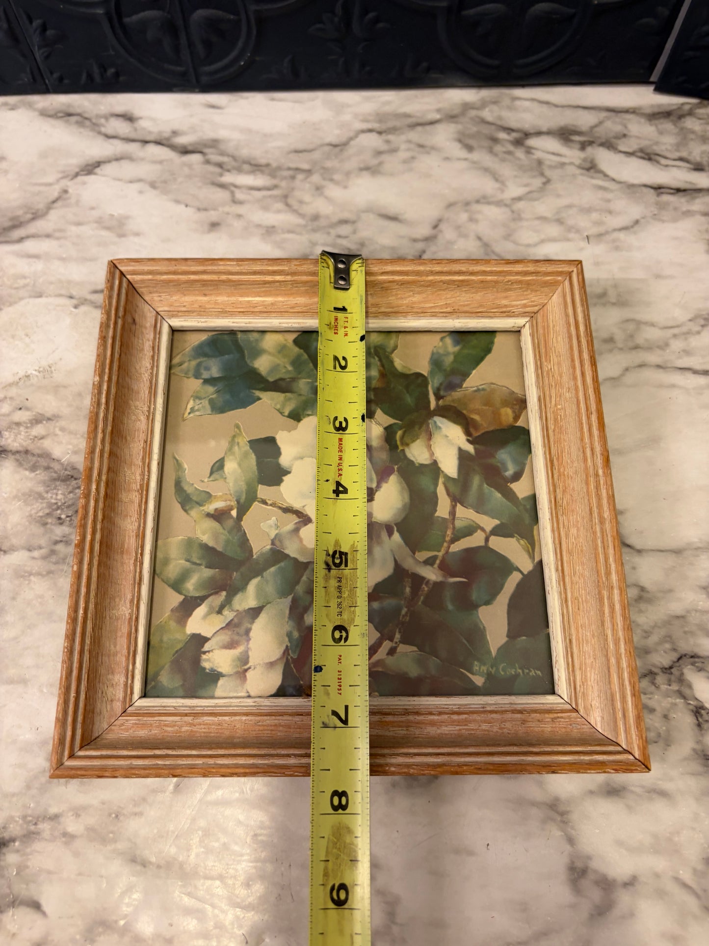 Square Magnolia Flowers Framed