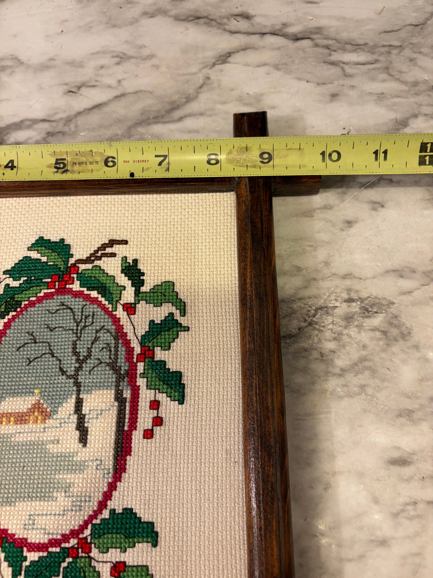 Framed Cross Stitch of Winter